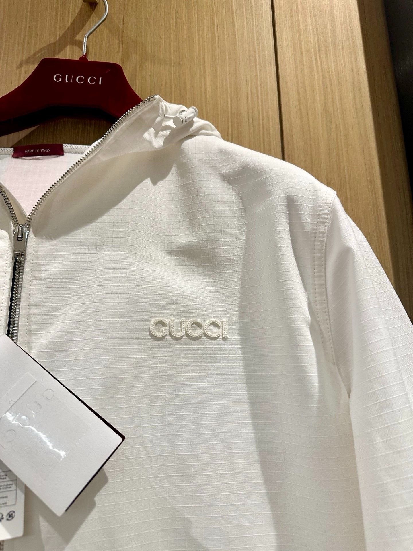 Gucci Gucci White Hooded Zip Jacket Size US L / EU 52-54 / 3 - 6 Thumbnail