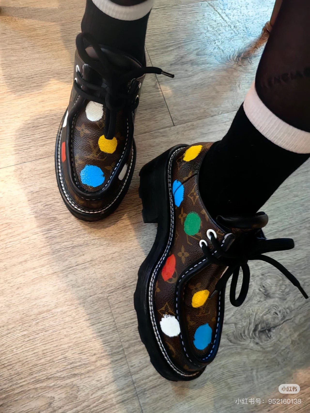 Louis Vuitton LV Kusama Polka Dot Platform Loafers Size US 5 / IT 35 - 6 Thumbnail