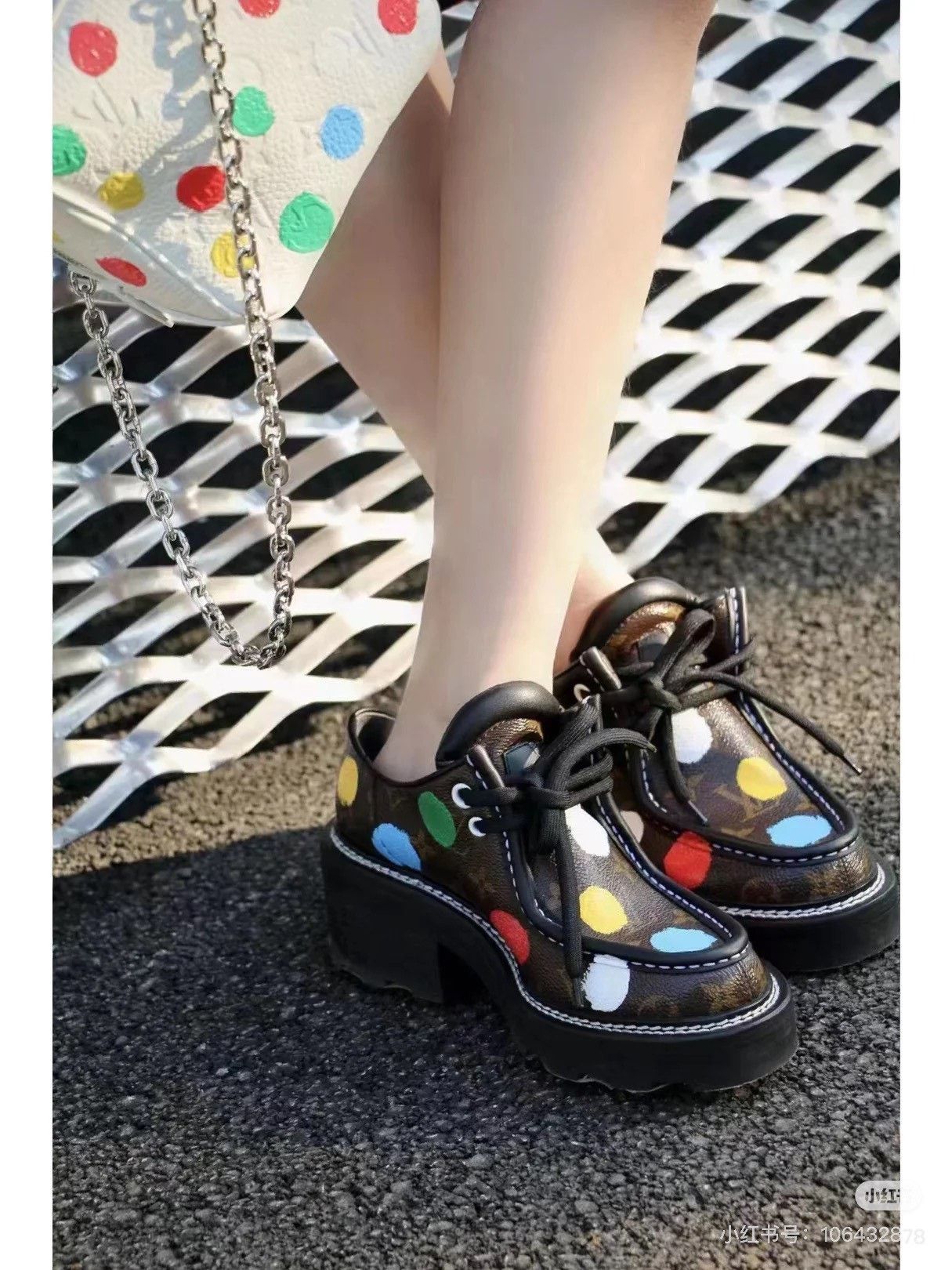Louis Vuitton LV Kusama Polka Dot Platform Loafers Size US 5 / IT 35 - 5 Thumbnail