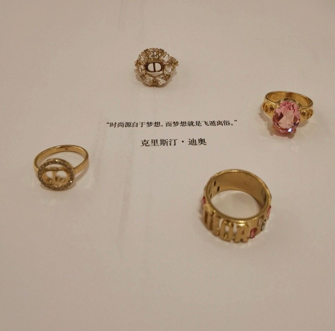 Dior Dior Logo Colored Diamond Women's Ring Size ONE SIZE - 2 Thumbnail