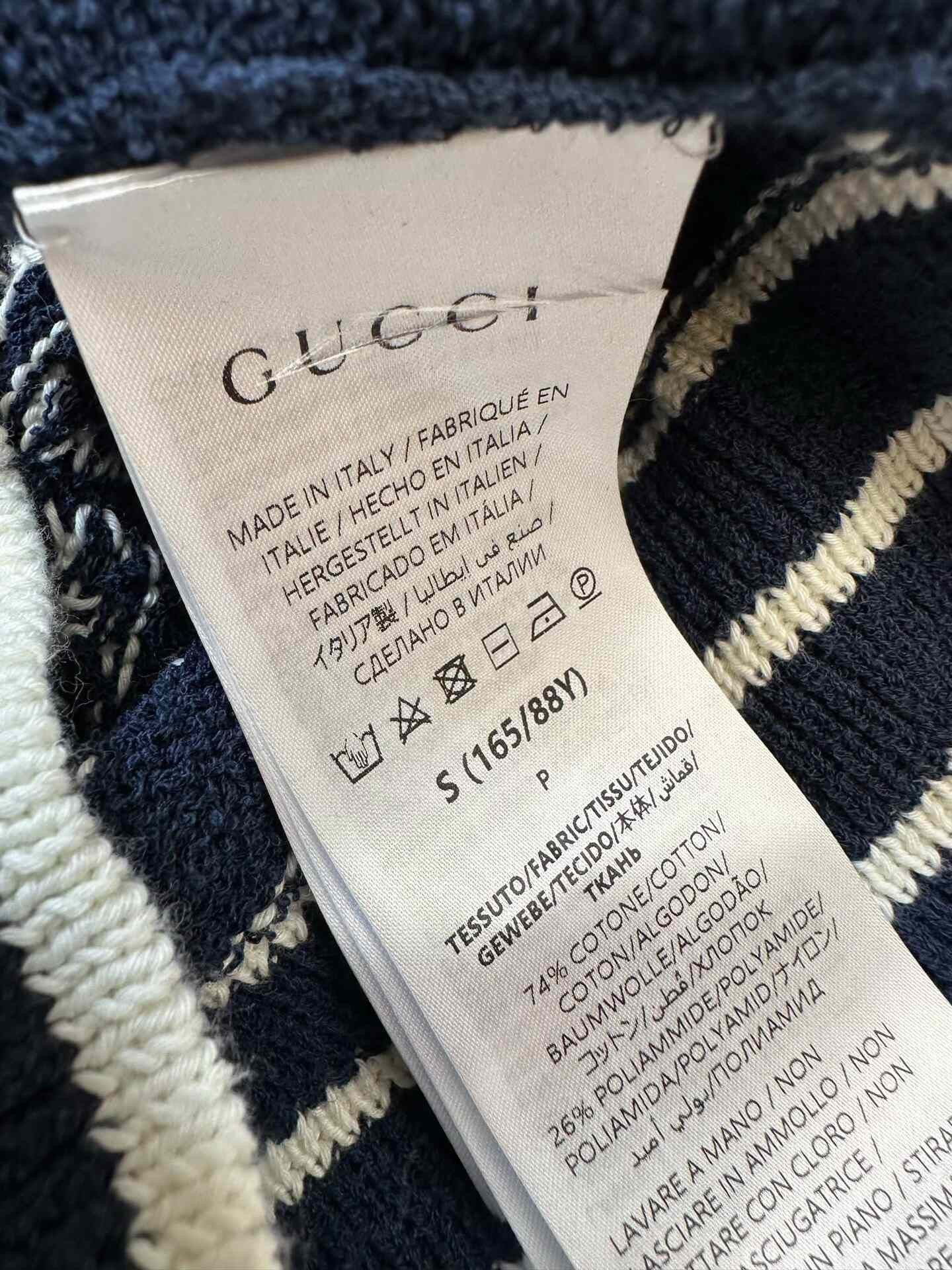 Gucci Gucci Blue Logo Crew Neck Knit Top Size S / US 4 / IT 40 - 4 Thumbnail