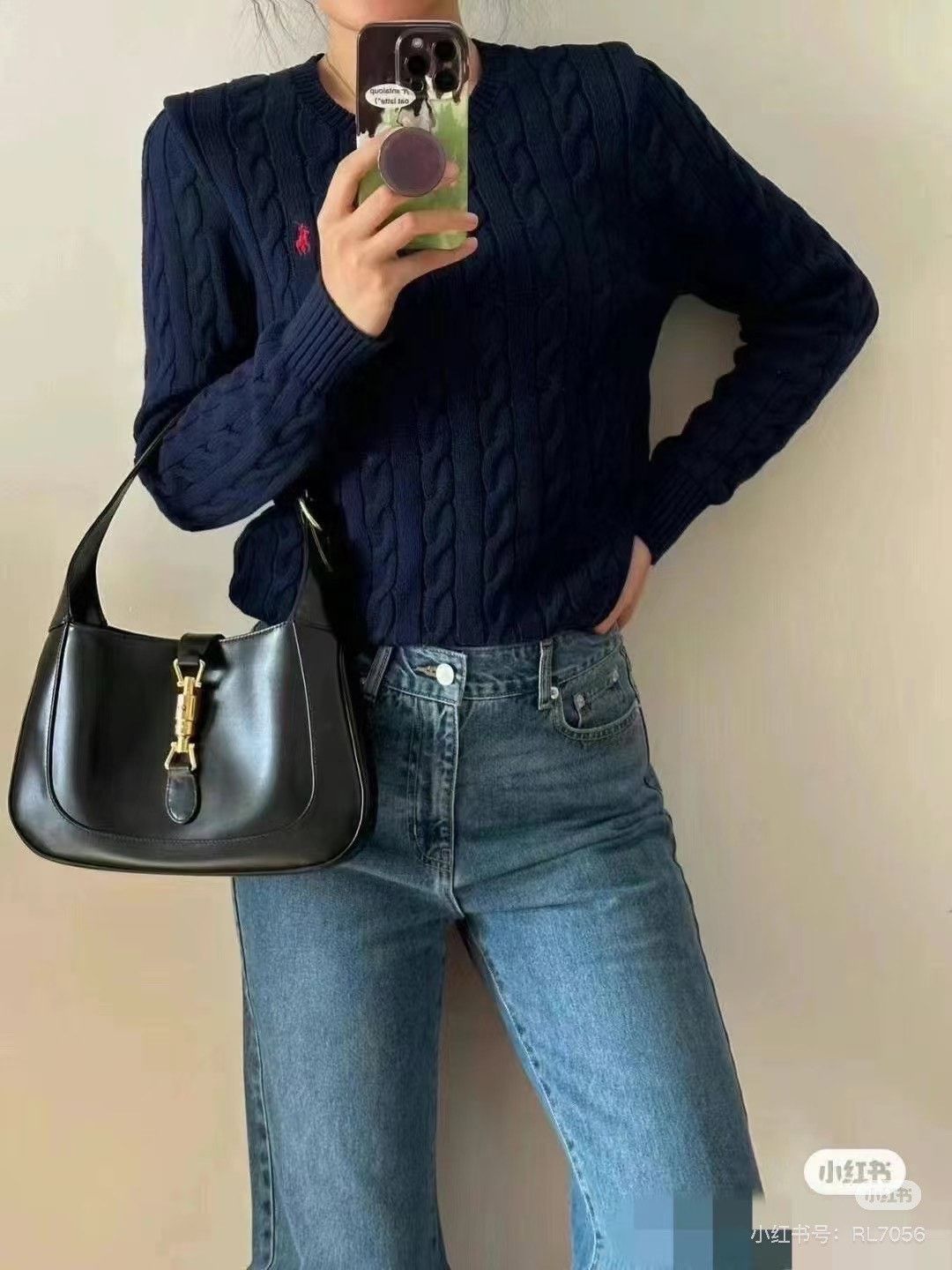 Gucci Gucci Black Gold Leather Jackie 1961 Size ONE SIZE - 9 Thumbnail
