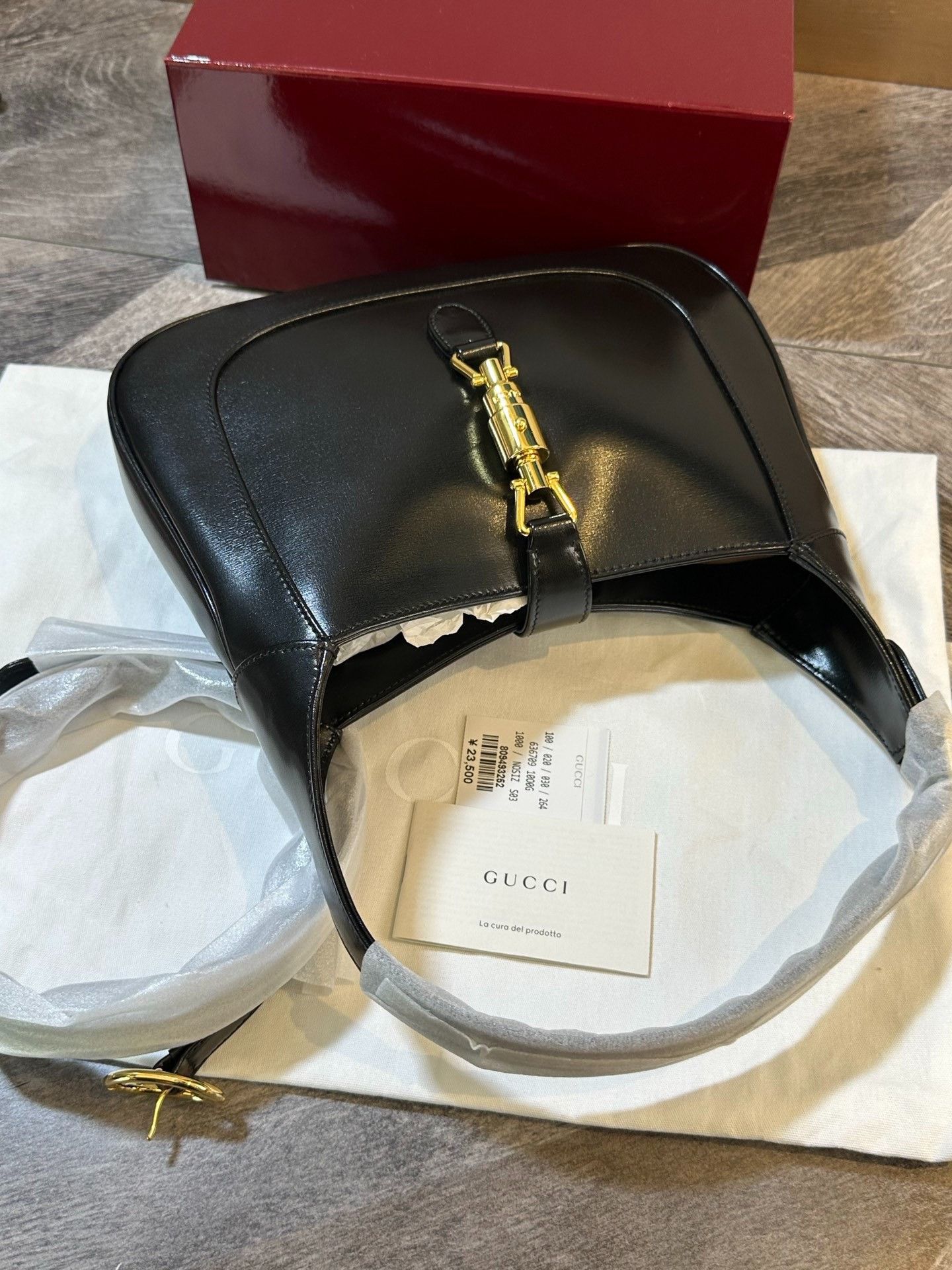 Gucci Gucci Black Gold Leather Jackie 1961 Size ONE SIZE - 4 Thumbnail