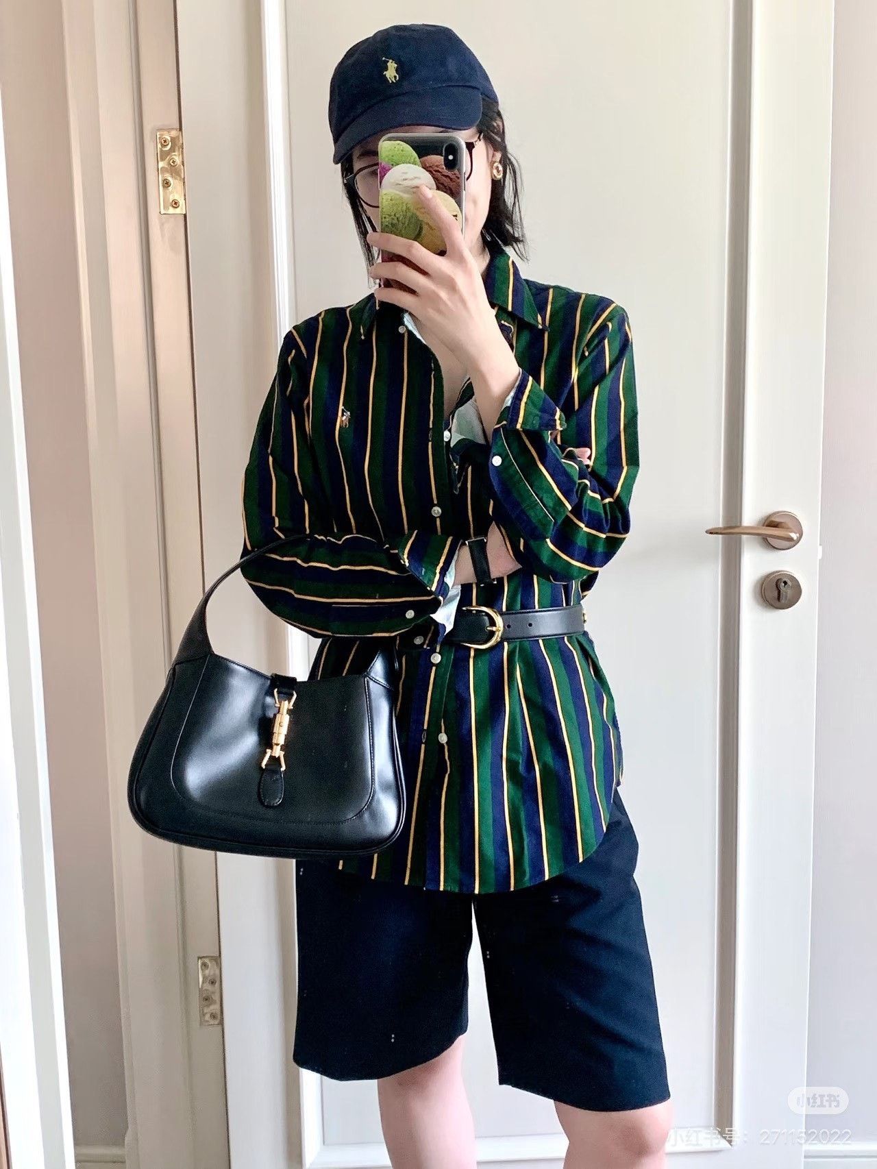 Gucci Gucci Black Gold Leather Jackie 1961 Size ONE SIZE - 8 Thumbnail