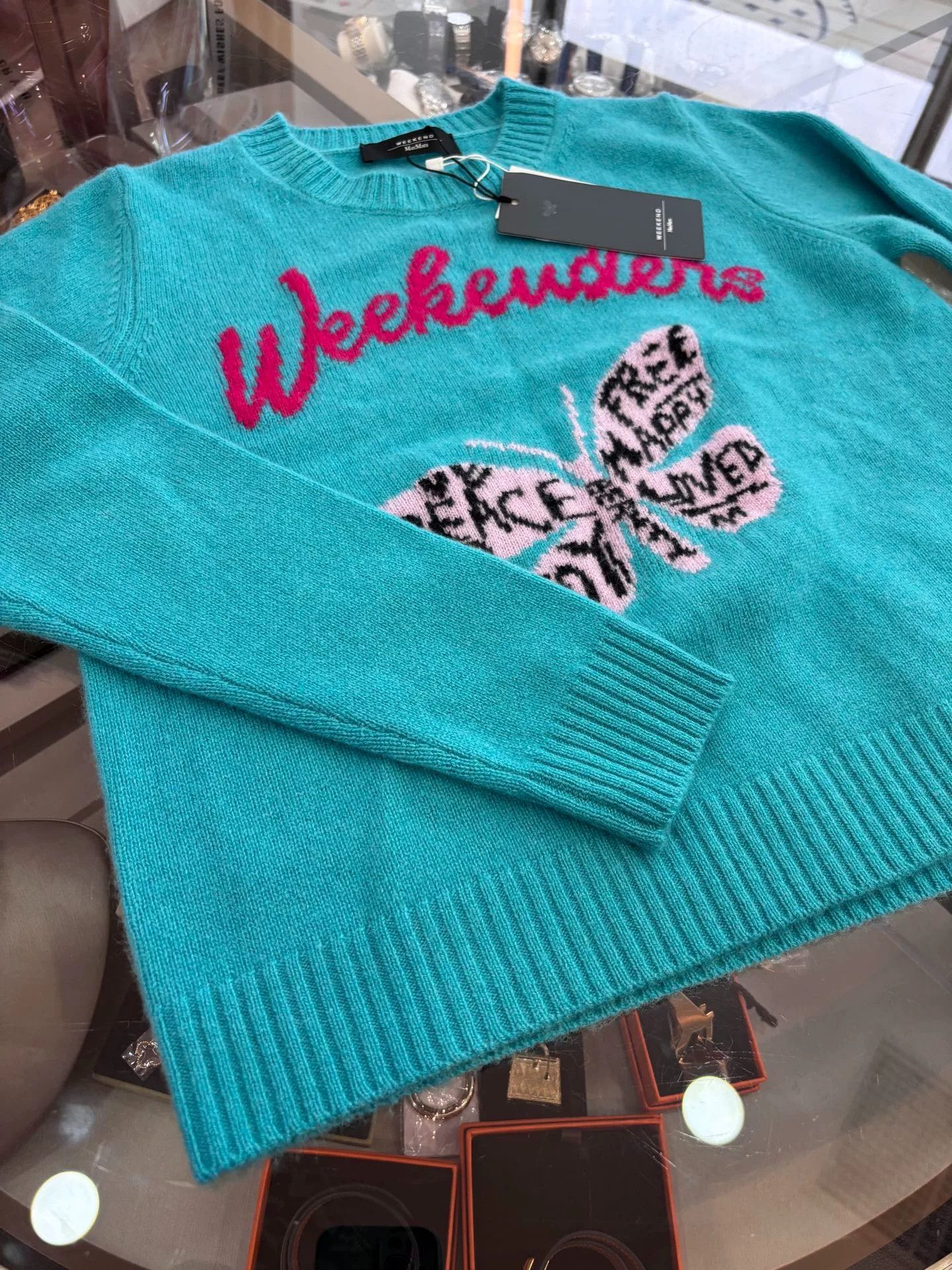 Weekend Max Mara Max Mara Weekend Blue Cashmere Sweater Size M / US 6-8 / IT 42-44 - 8 Thumbnail