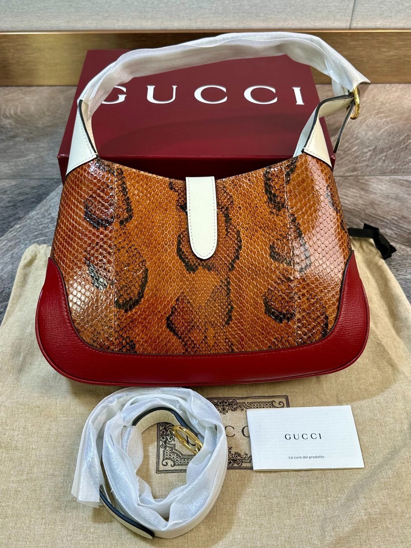 Gucci Gucci Jackie 1961 Snake Skin Bag Size ONE SIZE - 2 Thumbnail