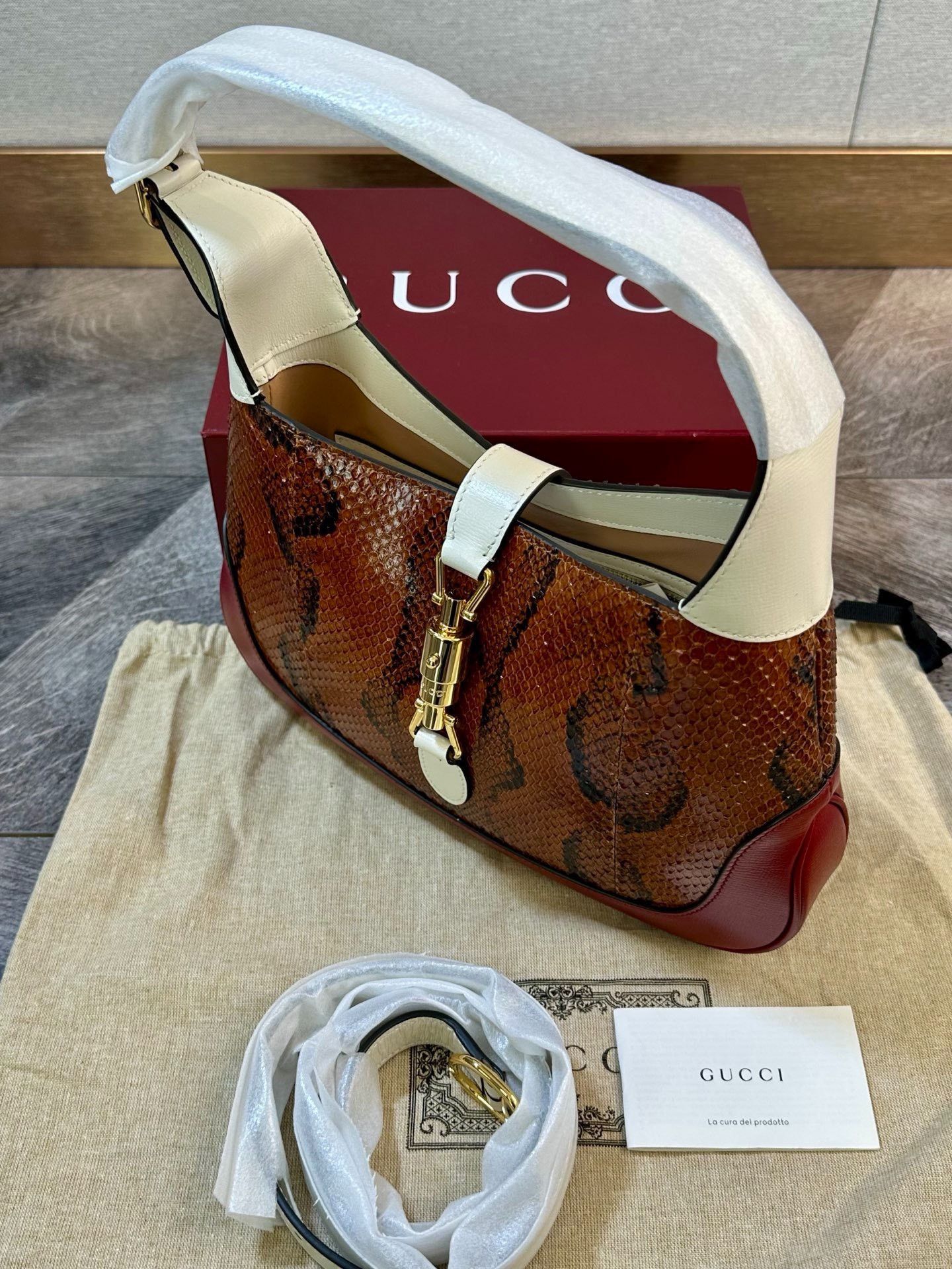 Gucci Gucci Jackie 1961 Snake Skin Bag Size ONE SIZE - 5 Thumbnail
