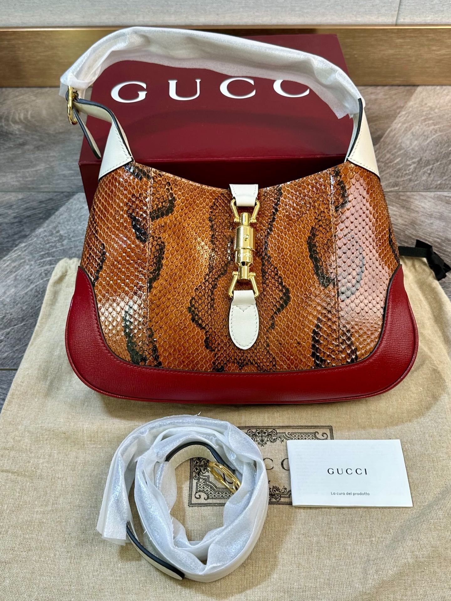 Gucci Gucci Jackie 1961 Snake Skin Bag Size ONE SIZE - 3 Thumbnail