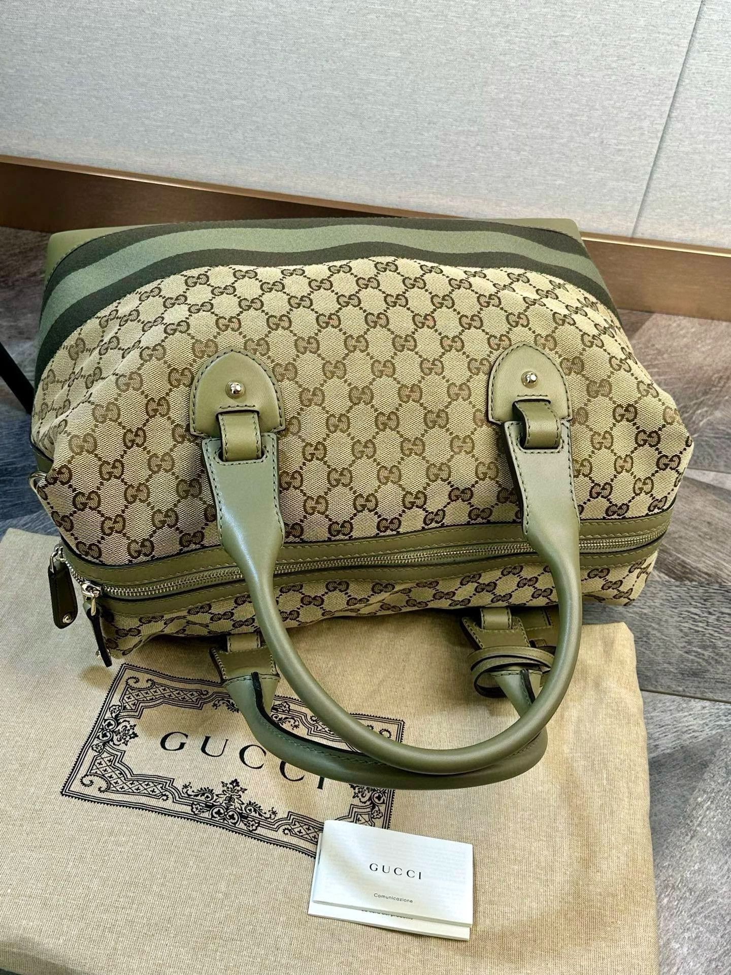 Gucci Gucci Classic Boston GG Monogram Green Size ONE SIZE - 4 Thumbnail