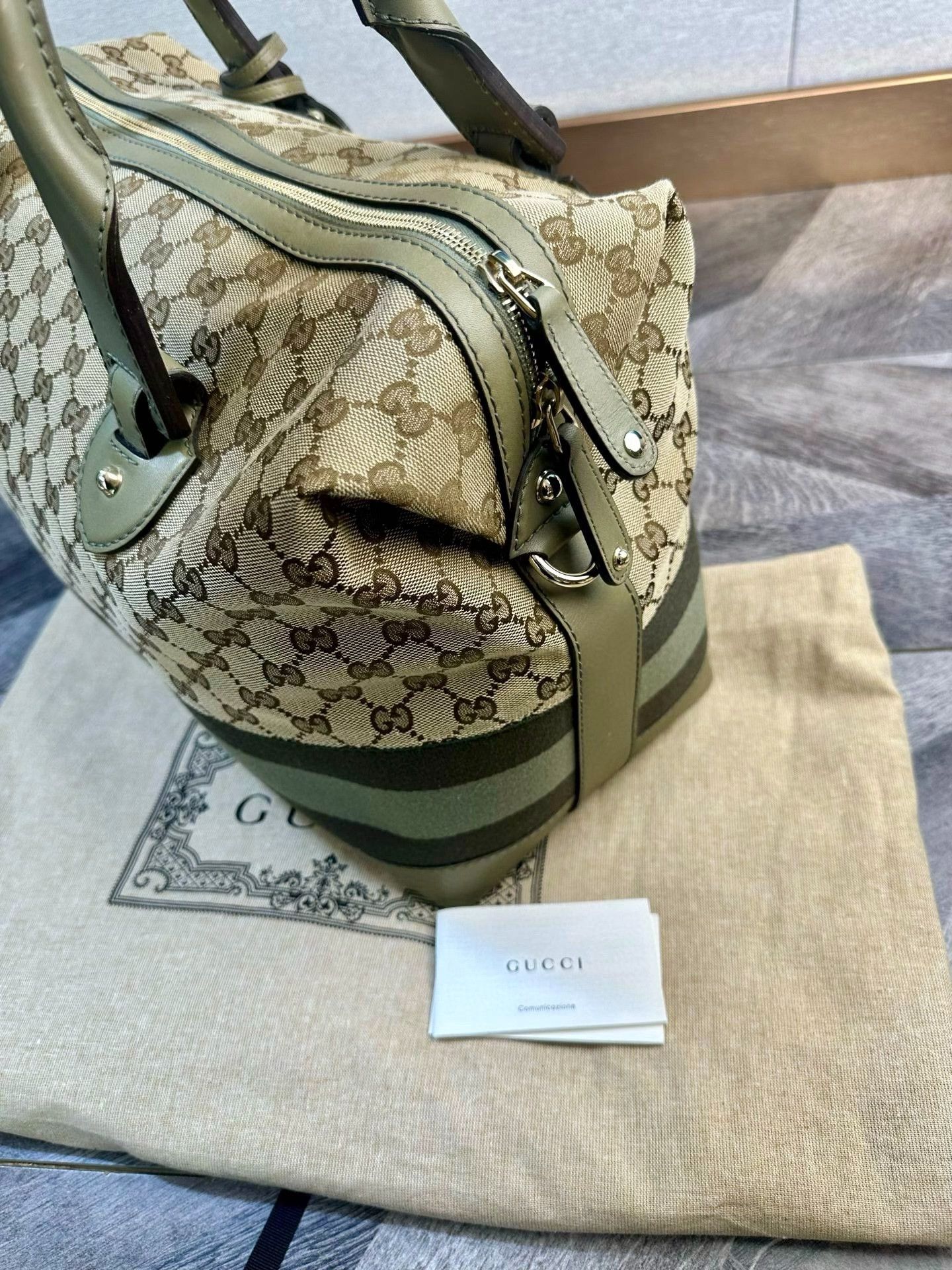 Gucci Gucci Classic Boston GG Monogram Green Size ONE SIZE - 6 Thumbnail