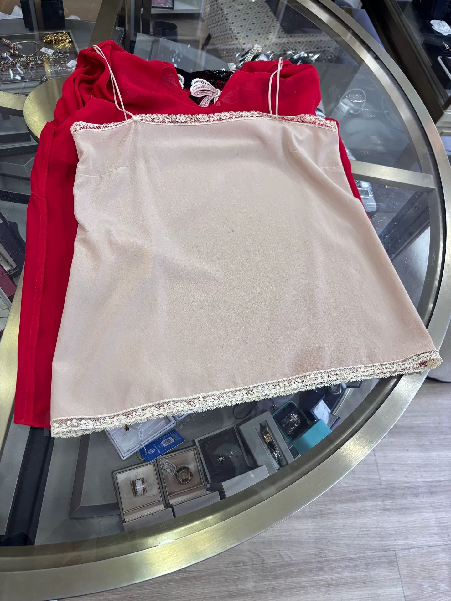 Miu Miu Miu Miu Red Silk Short-Sleeve Top Size XS / US 0-2 / IT 36-38 - 5 Thumbnail