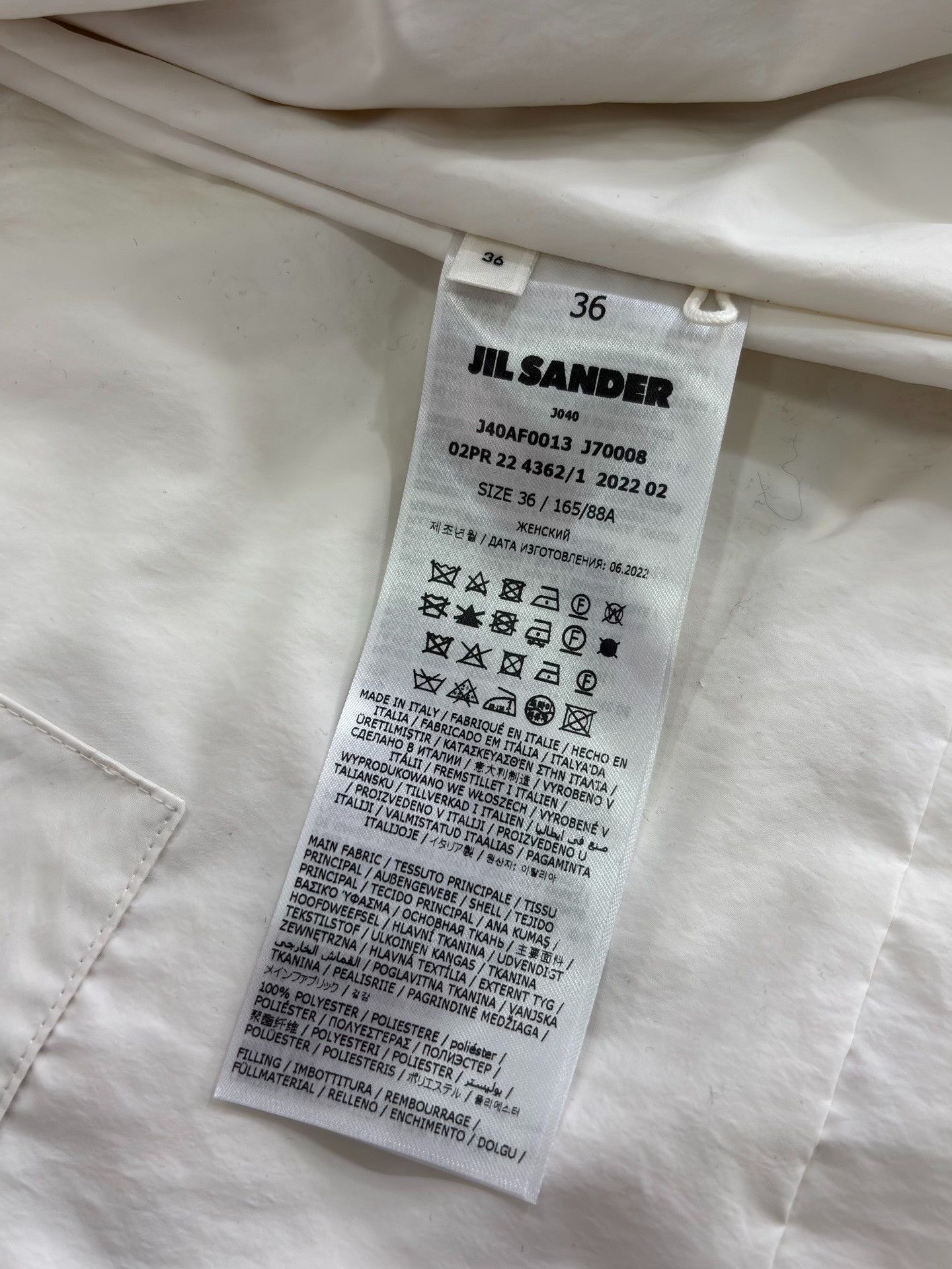 Jil Sander JIL SANDER White Down Jacket Size XS / US 0-2 / IT 36-38 - 4 Thumbnail