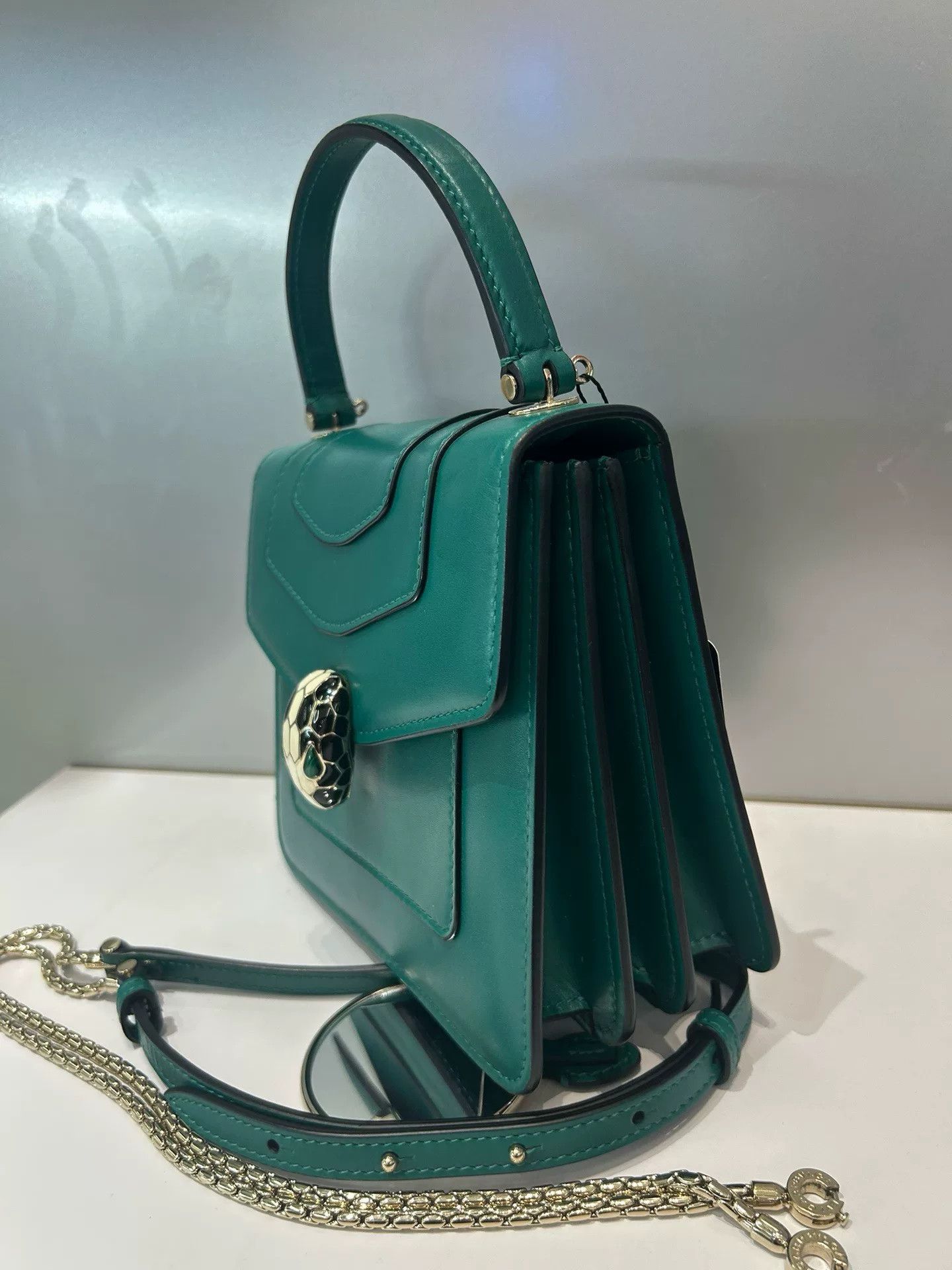 Bvlgari Bvlgari Small Green Snake Head Accordion Bag Size ONE SIZE - 5 Thumbnail