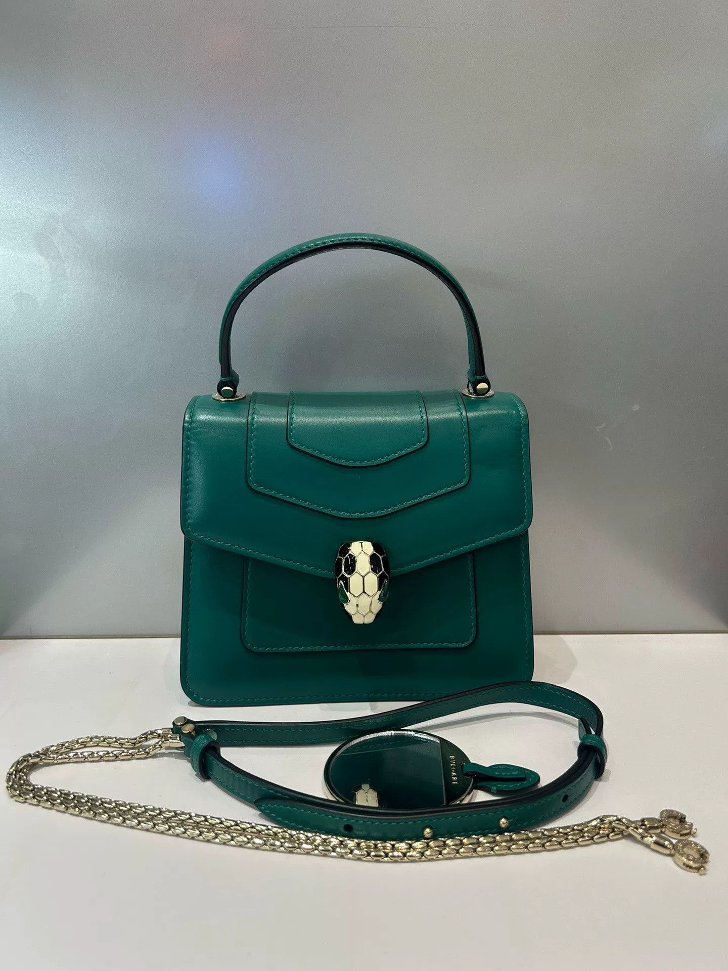 Bvlgari Bvlgari Small Green Snake Head Accordion Bag Size ONE SIZE - 3 Thumbnail