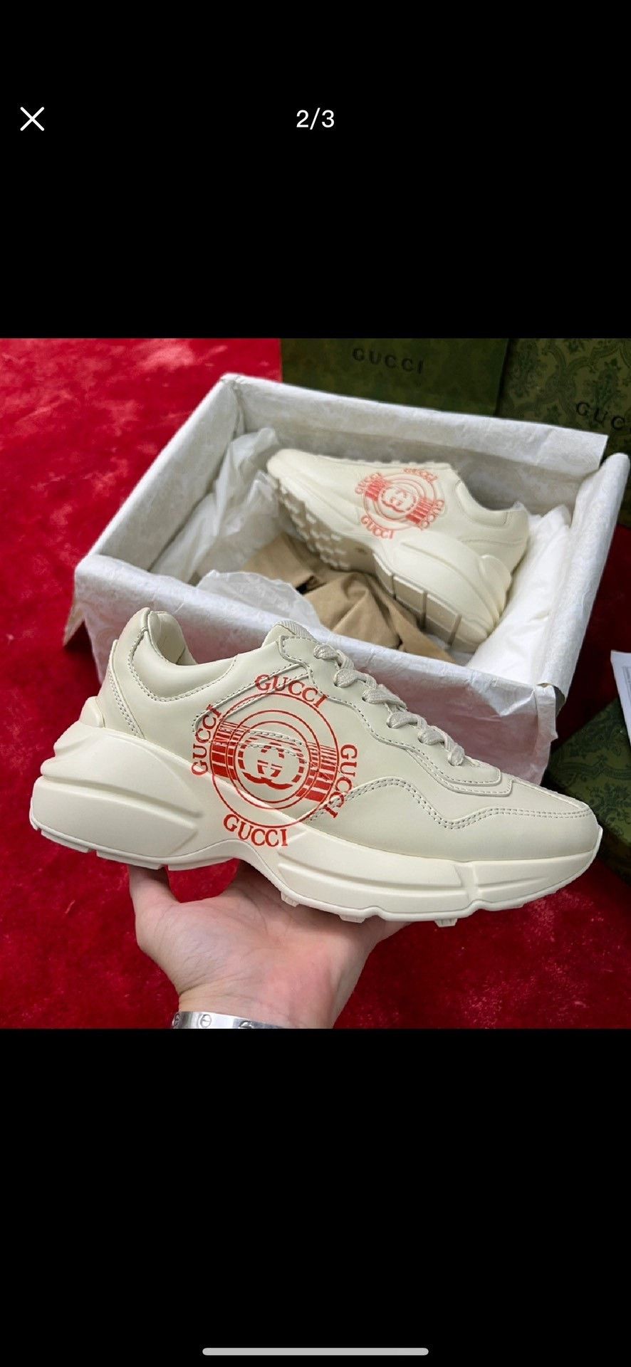 Gucci Gucci Men's Record Style Dad Shoes Size US 7 / EU 40 - 2 Thumbnail