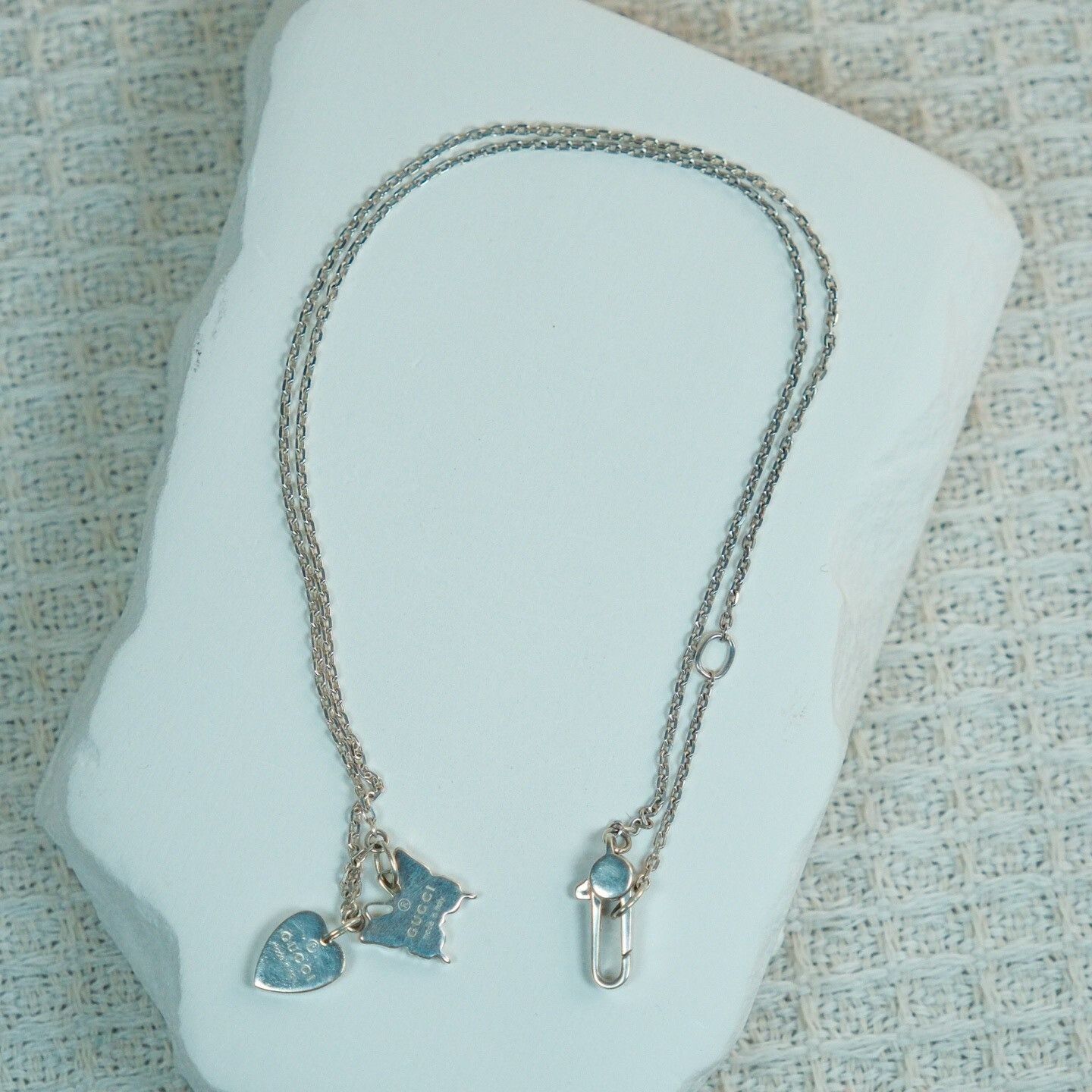 Gucci Gucci Vintage Butterfly Heart Necklace Size ONE SIZE - 3 Thumbnail
