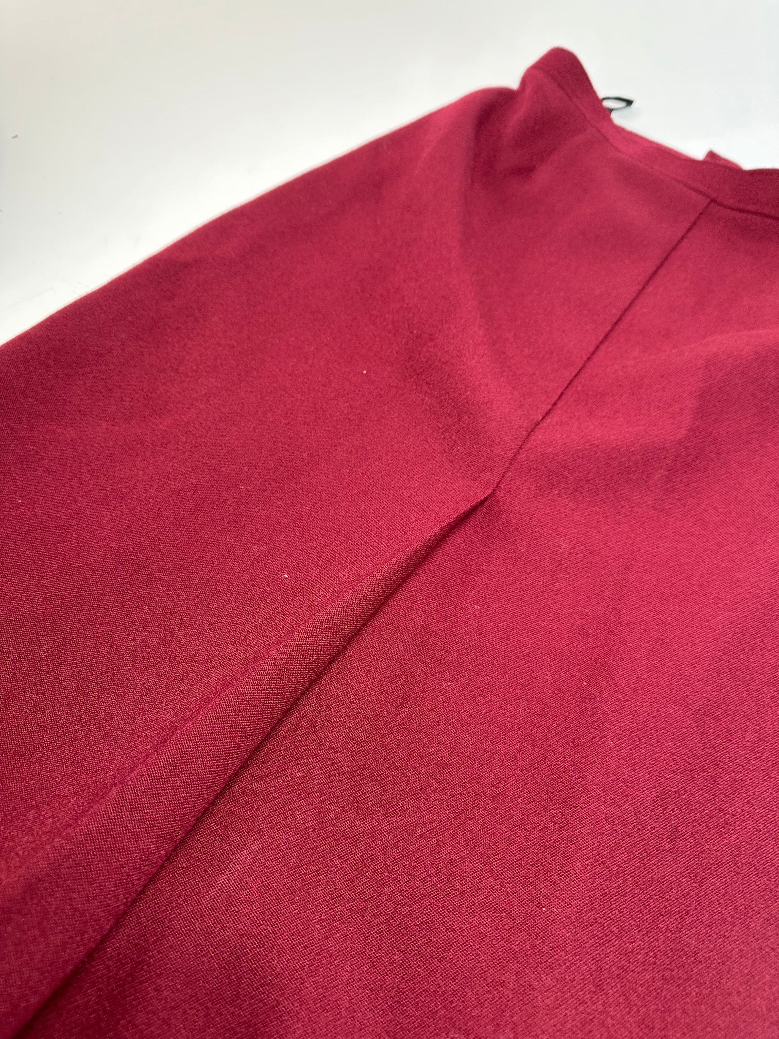 Chloe Vintage Wool Skirt Burgundy FR42 Size 27" / US 4 / IT 40 - 6 Thumbnail