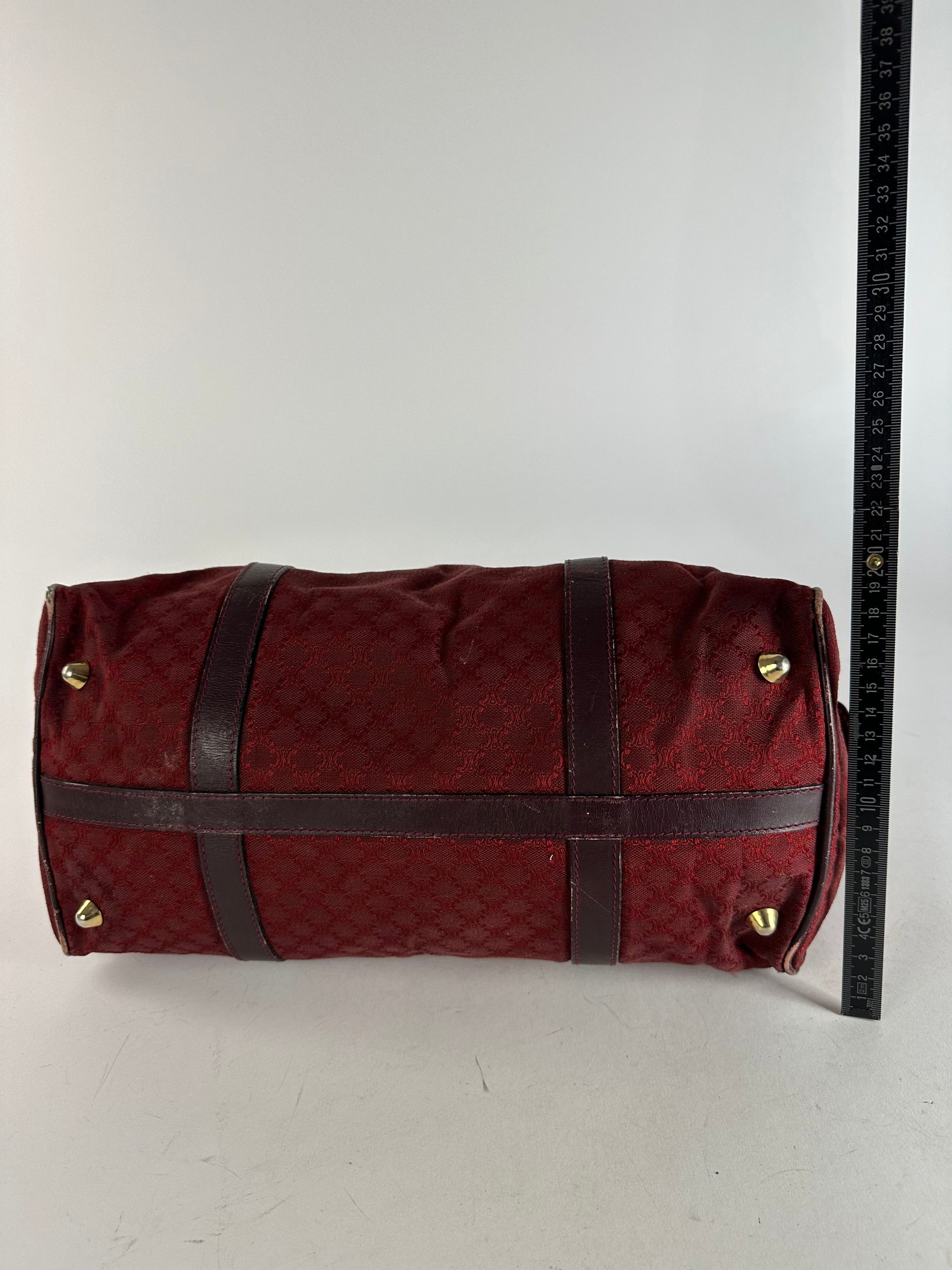 Celine Vintage Paris Triomphe Monogram Boston Bag Purple Size ONE SIZE - 12 Thumbnail