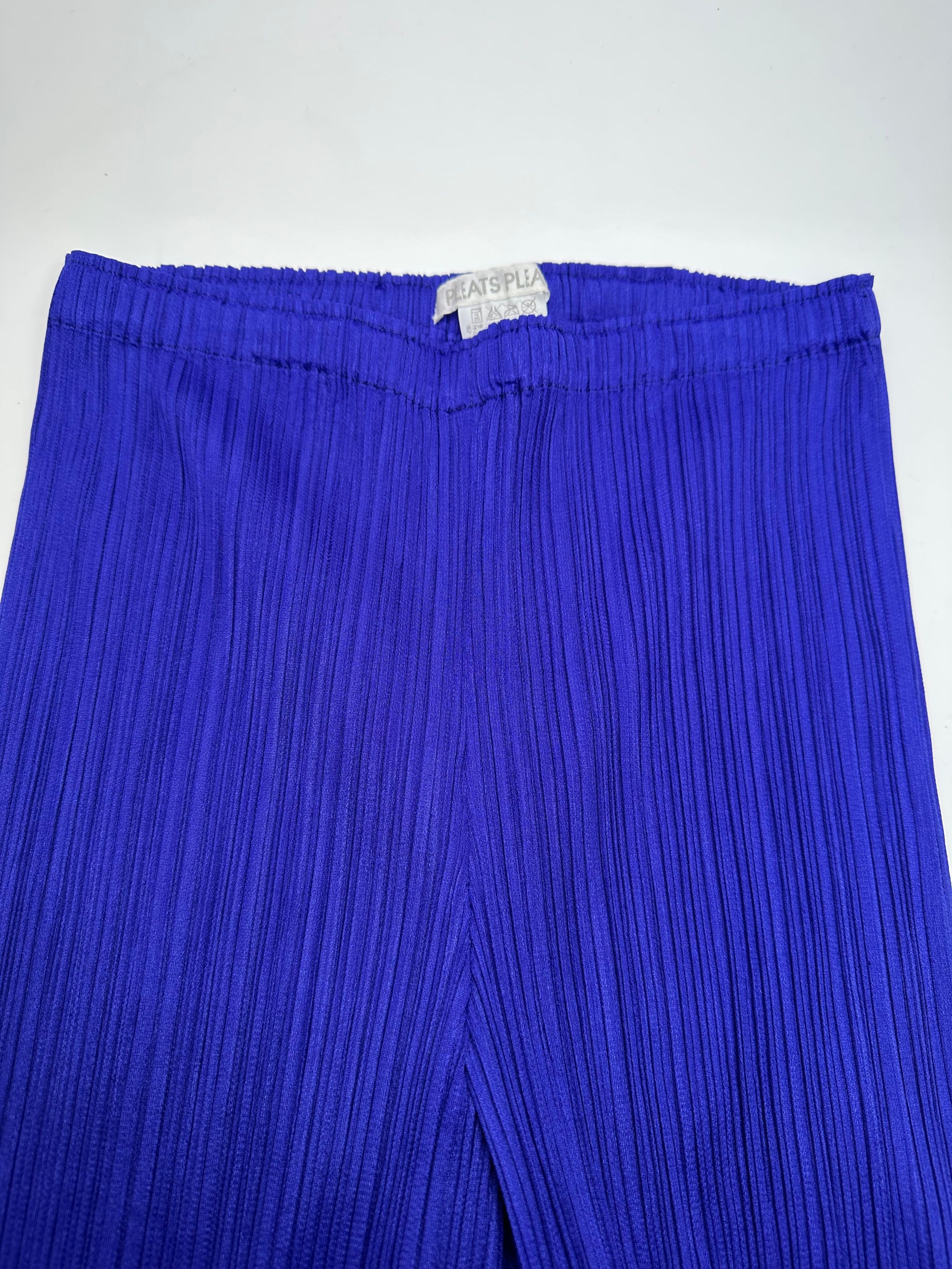 Issey Miyake Vintage Plissee Pants Blue Size 27" / US 4 / IT 40 - 6 Thumbnail