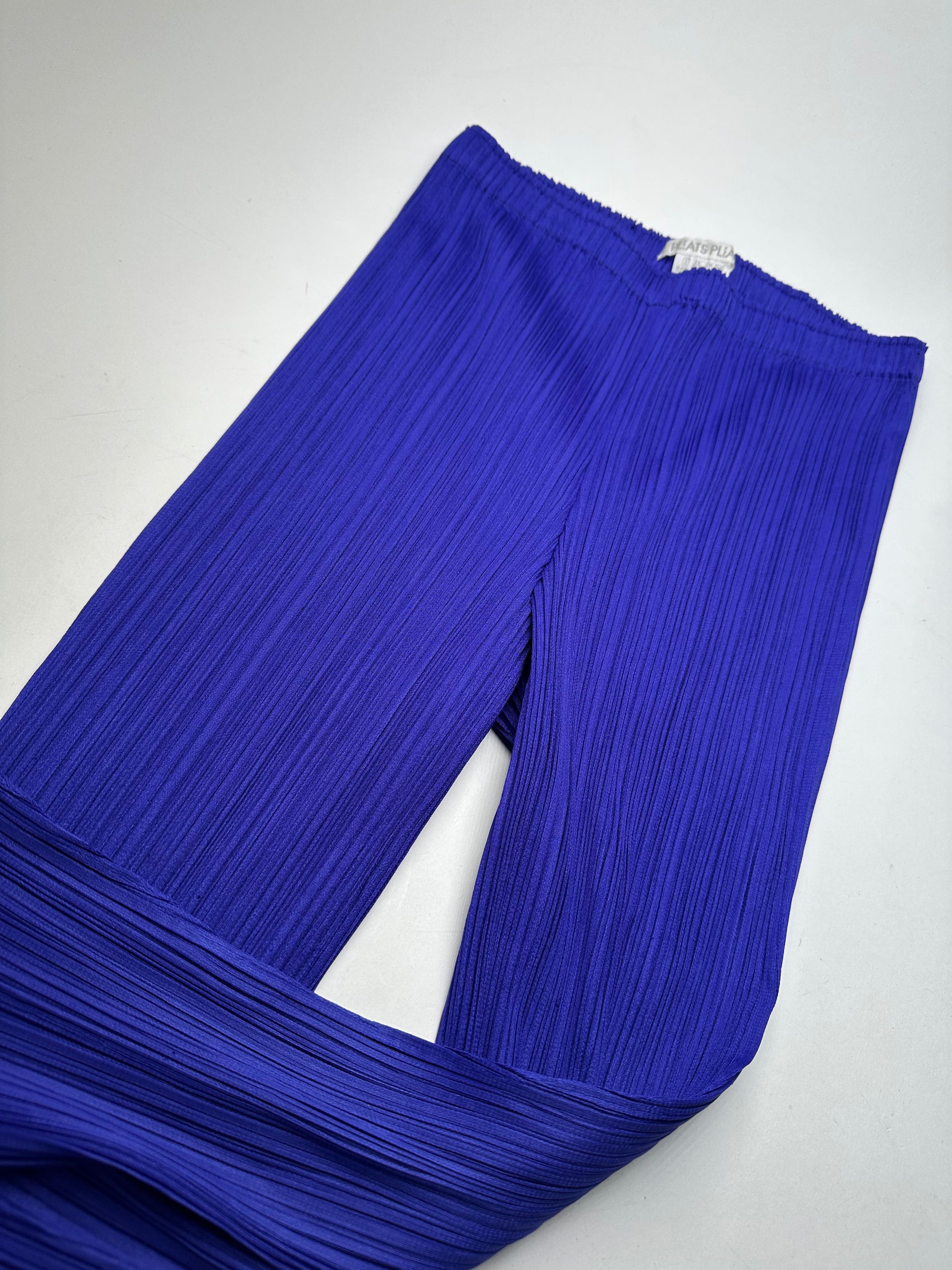 Issey Miyake Vintage Plissee Pants Blue Size 27" / US 4 / IT 40 - 5 Thumbnail