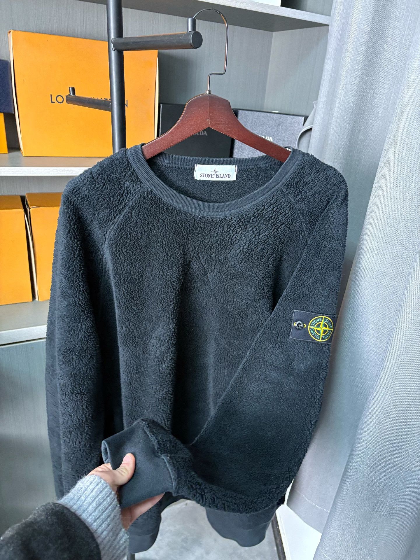 Stone Island Stone Island Fleece Black Hoodie XXL Men Size US XXL / EU 58 / 5 - 7 Thumbnail
