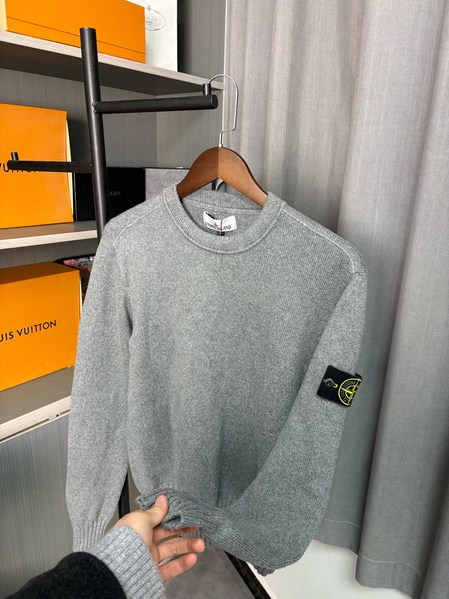 Stone Island Stone Island Wool Gray Sweater S Men Size US S / EU 44-46 / 1 - 7 Thumbnail