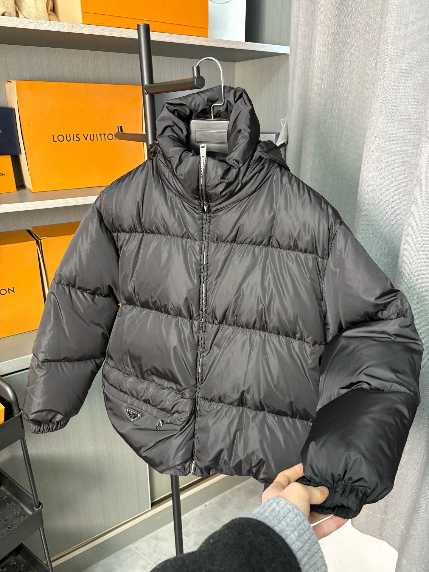 Prada Prada Down Black Heavy Coat S Men Size US S / EU 44-46 / 1 - 6 Thumbnail