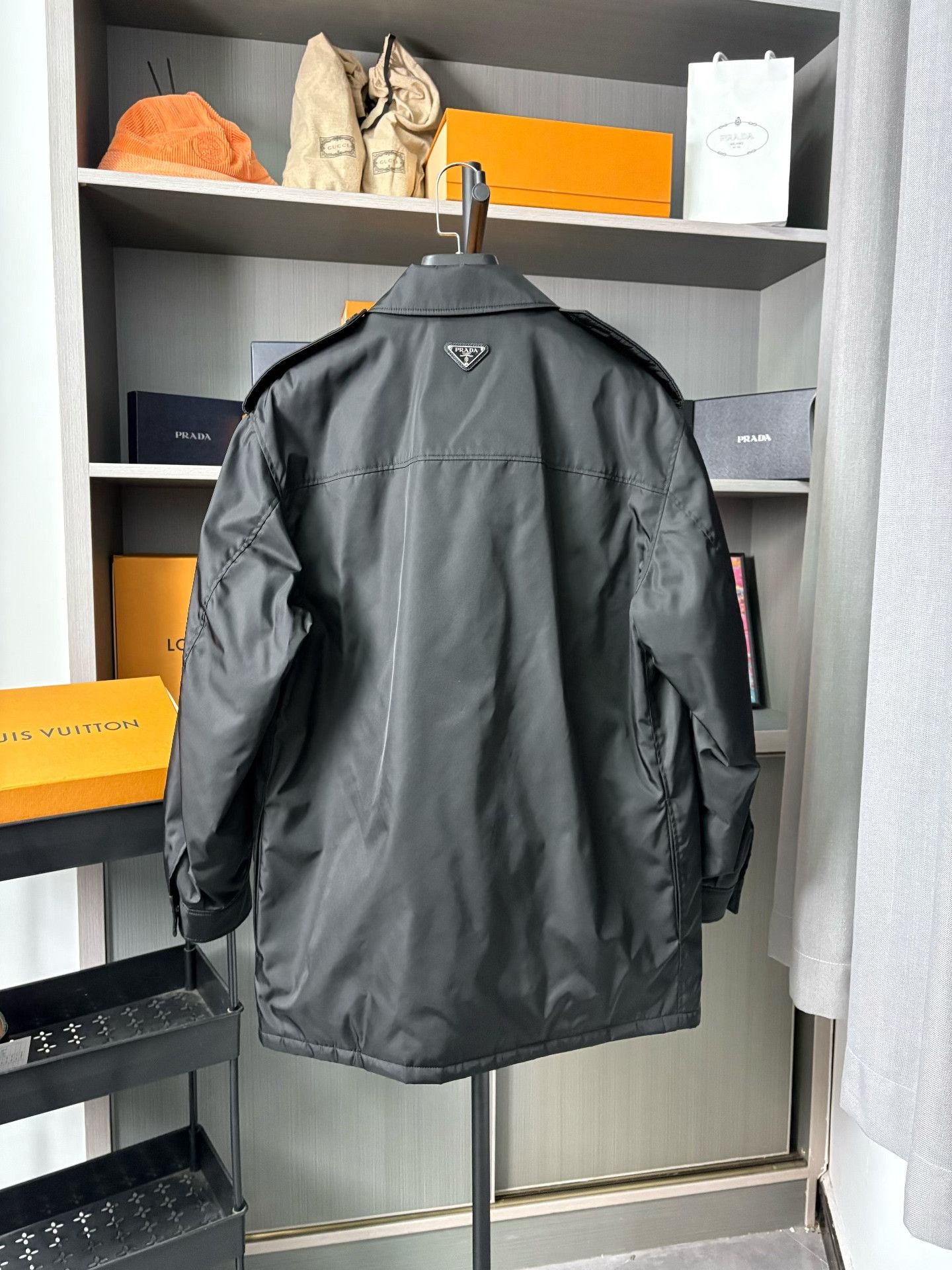 Prada Prada Cotton Black Heavy Coat 38 Men Size US S / EU 44-46 / 1 - 2 Thumbnail