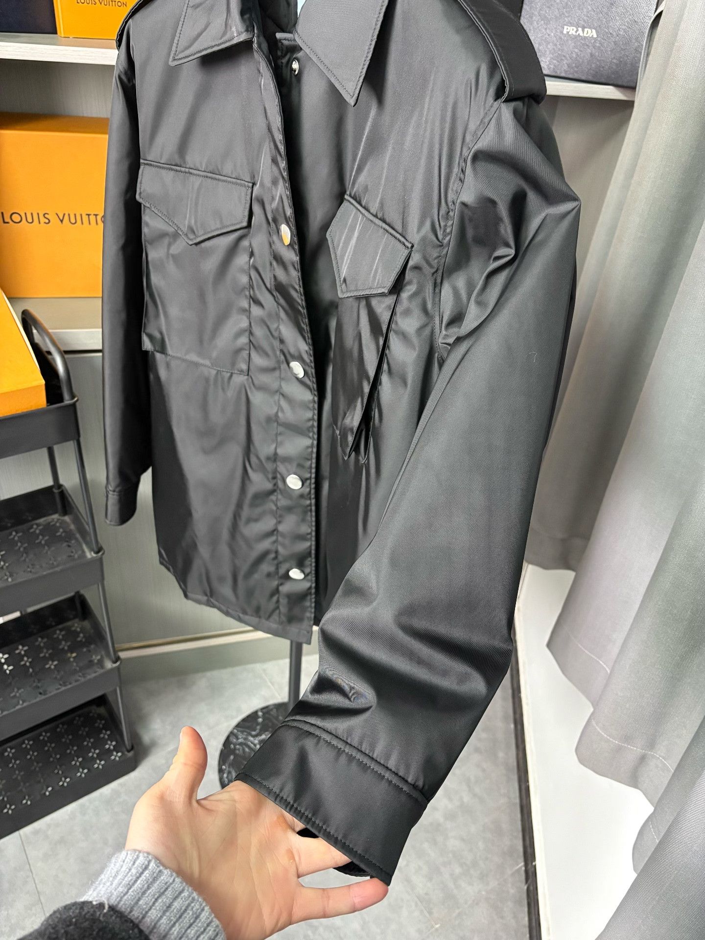 Prada Prada Cotton Black Heavy Coat 38 Men Size US S / EU 44-46 / 1 - 6 Thumbnail