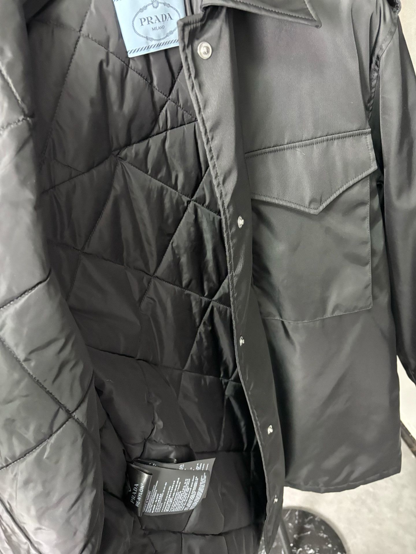 Prada Prada Cotton Black Heavy Coat 38 Men Size US S / EU 44-46 / 1 - 4 Thumbnail