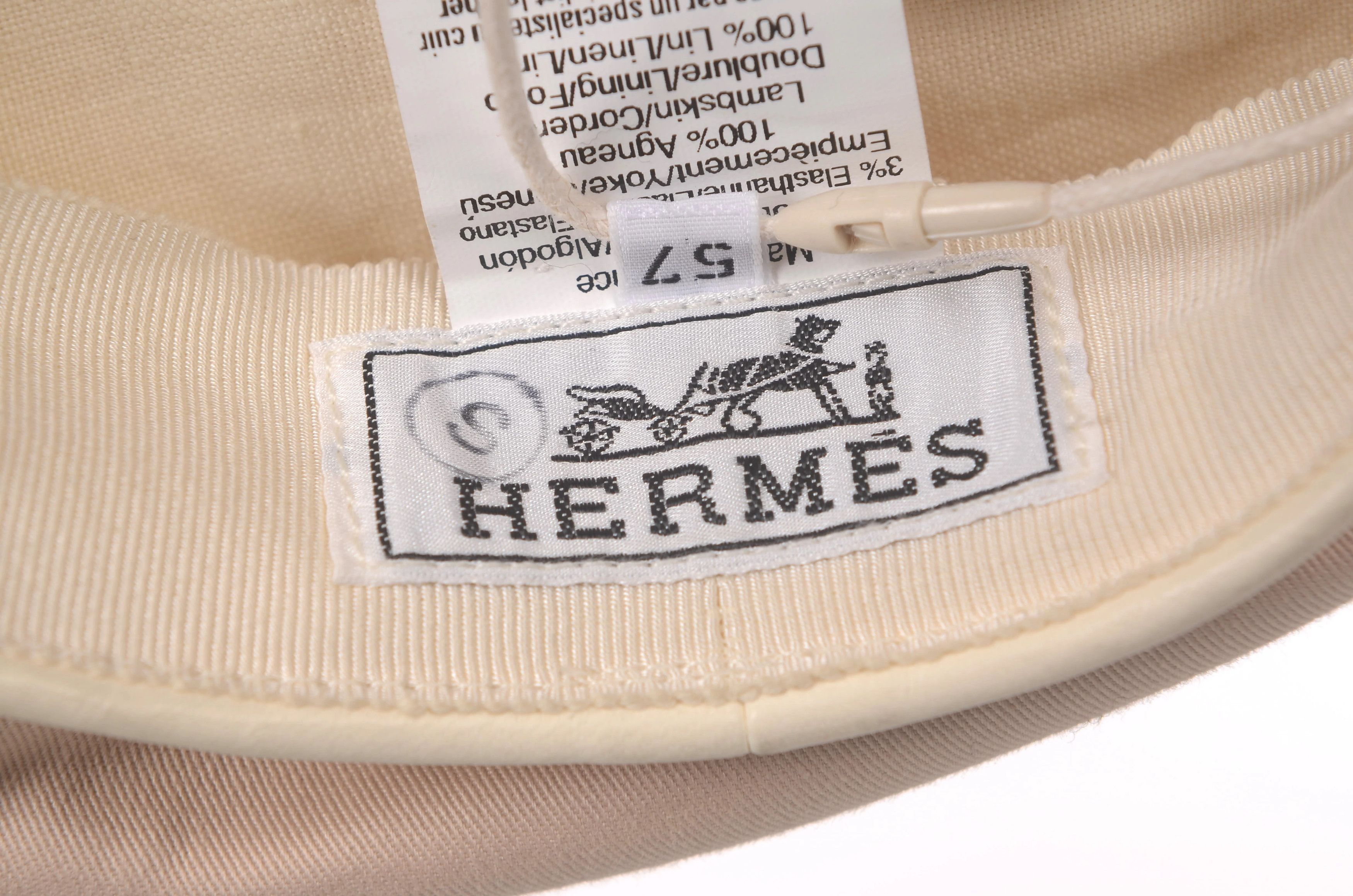 Hermes Hermes Leather Cotton Multi Hat S Men Size ONE SIZE - 5 Thumbnail