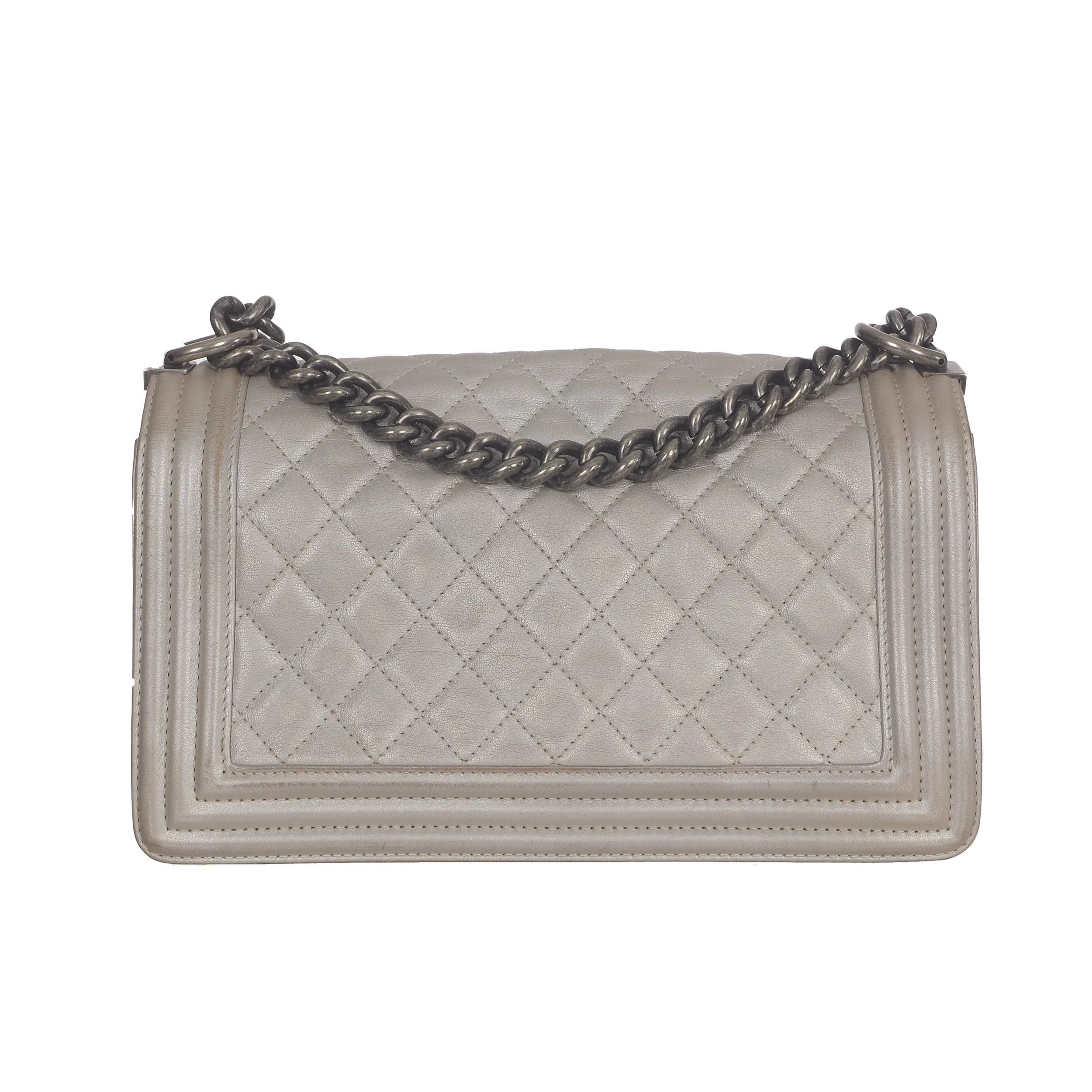 Chanel Chanel Retro Plaid Gray Shoulder Bag 25 Women Size ONE SIZE - 4 Thumbnail
