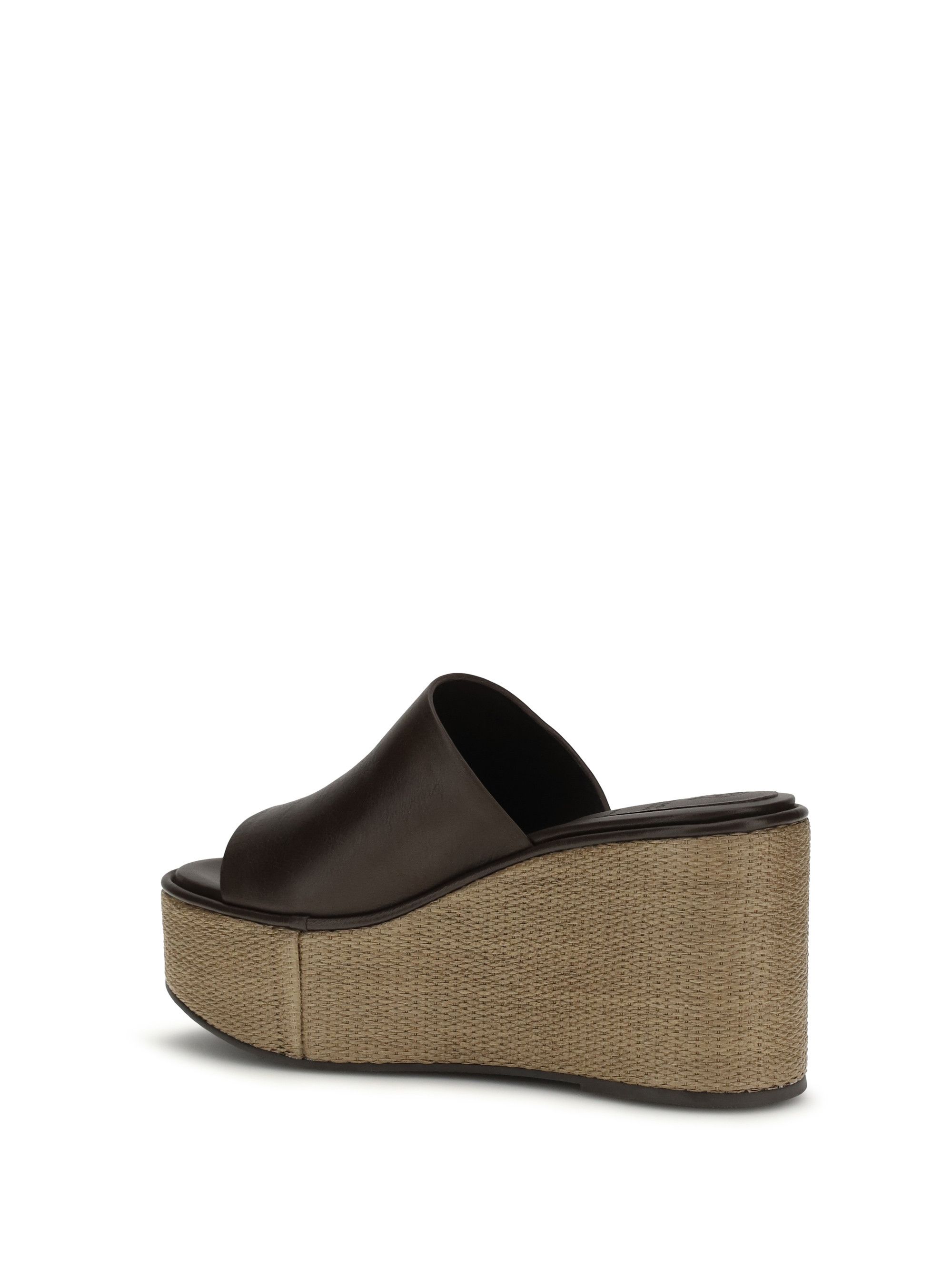 Brunello Cucinelli Leather wedge Sandals Size US 11 / IT 41 - 3 Thumbnail