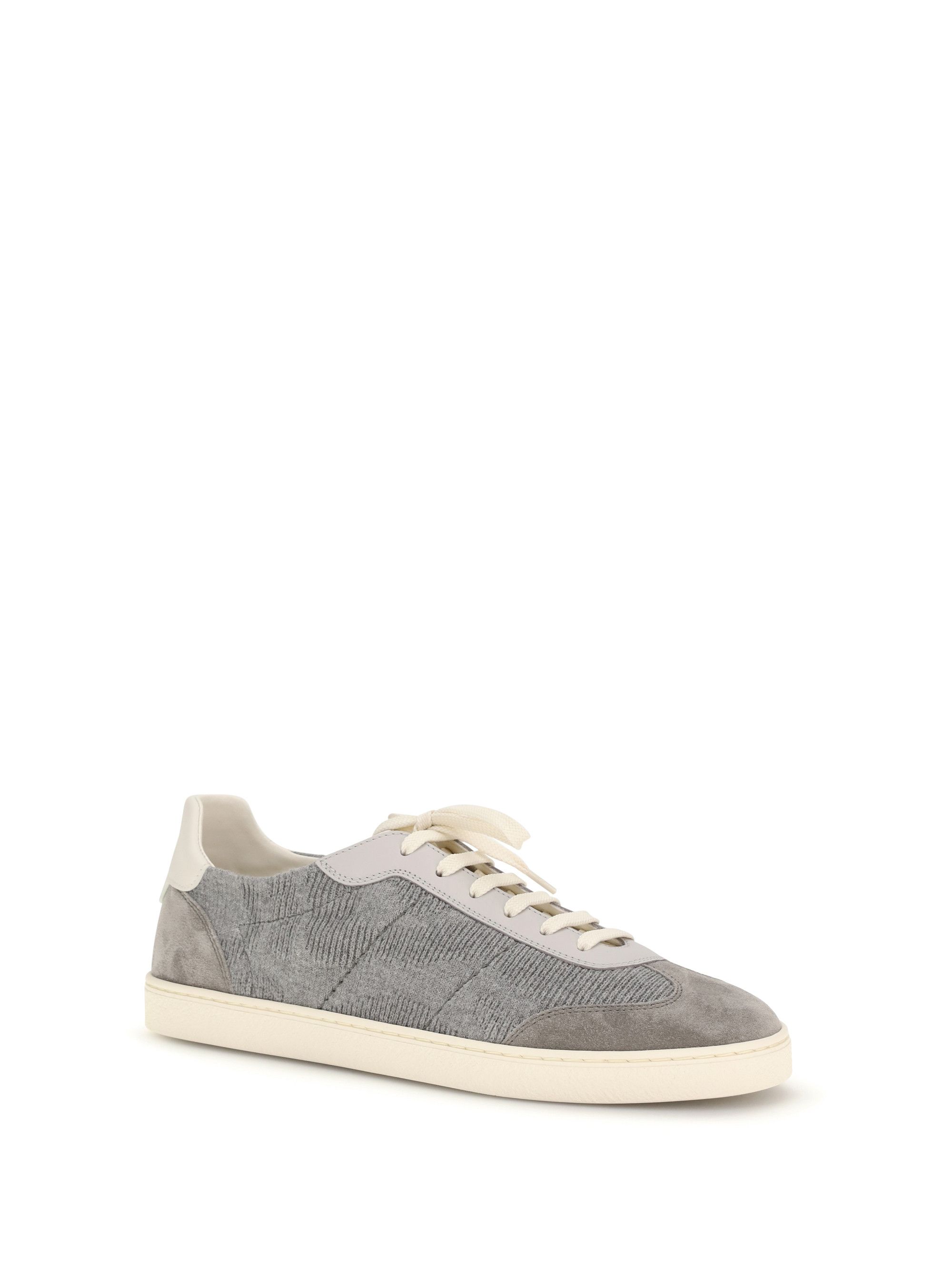 Brunello Cucinelli Cotton knit and leather Sneakers Size US 7.5 / EU 40-41 - 2 Thumbnail