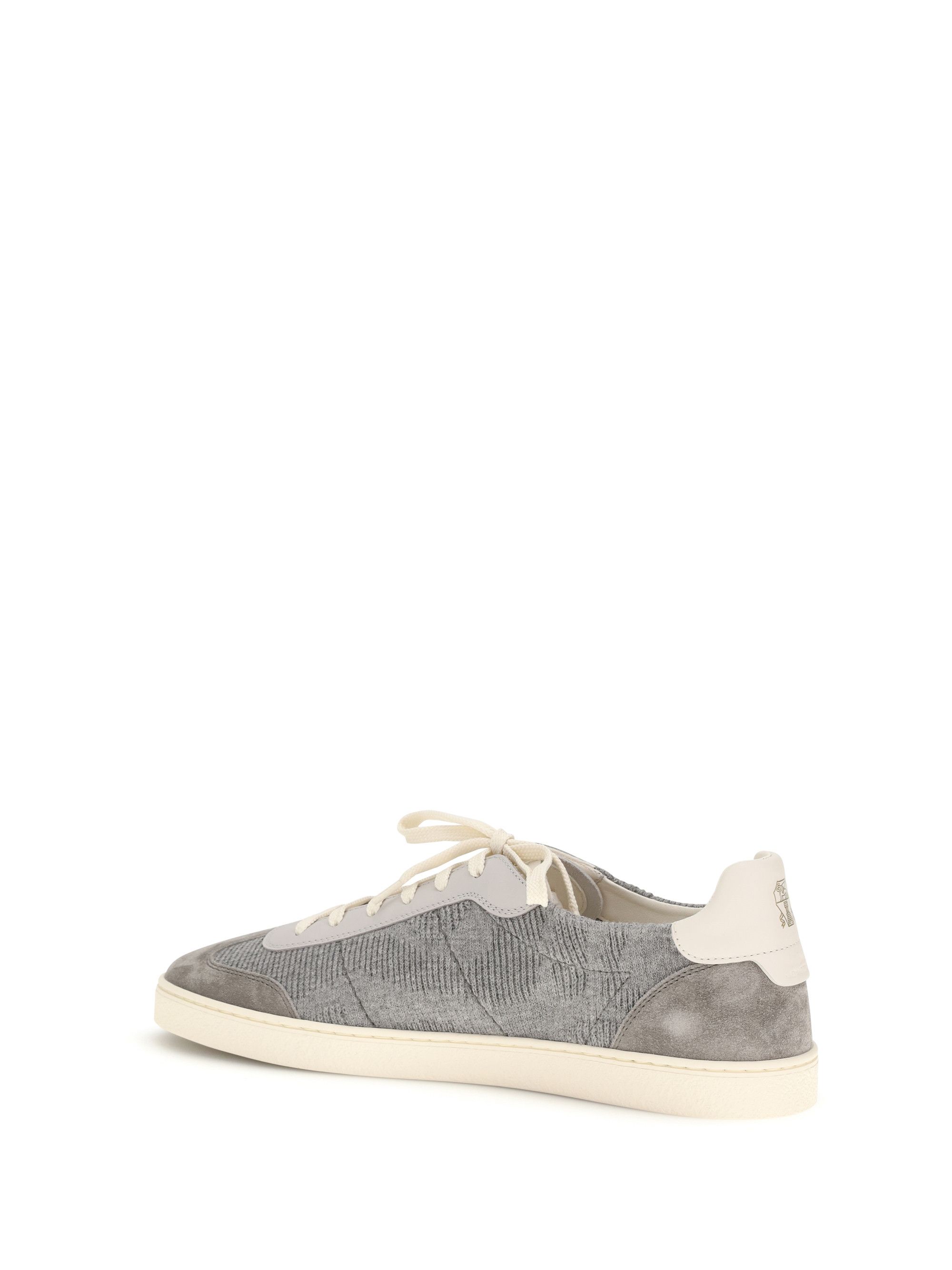 Brunello Cucinelli Cotton knit and leather Sneakers Size US 11 / EU 44 - 3 Thumbnail
