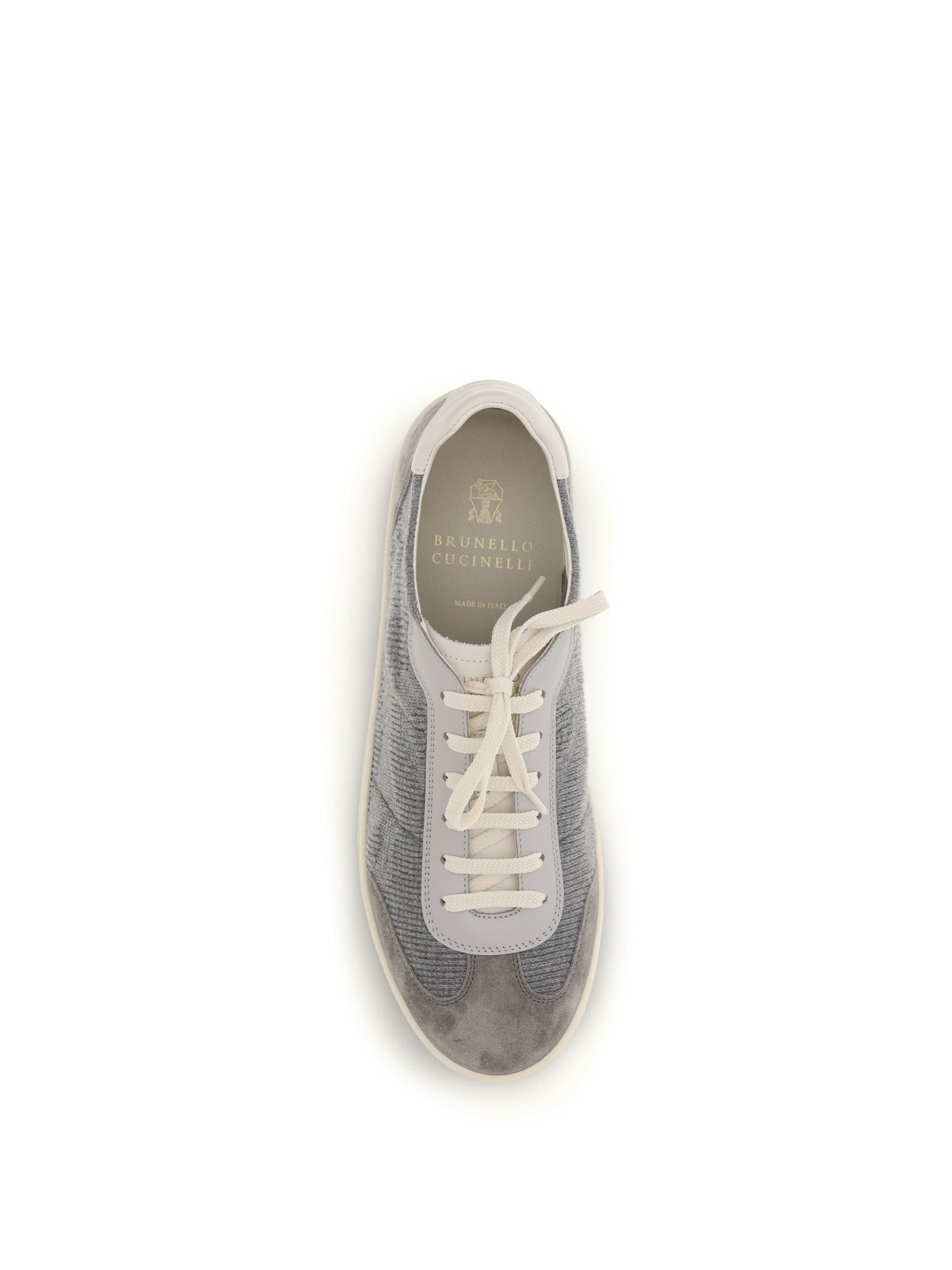 Brunello Cucinelli Cotton knit and leather Sneakers Size US 11 / EU 44 - 4 Thumbnail