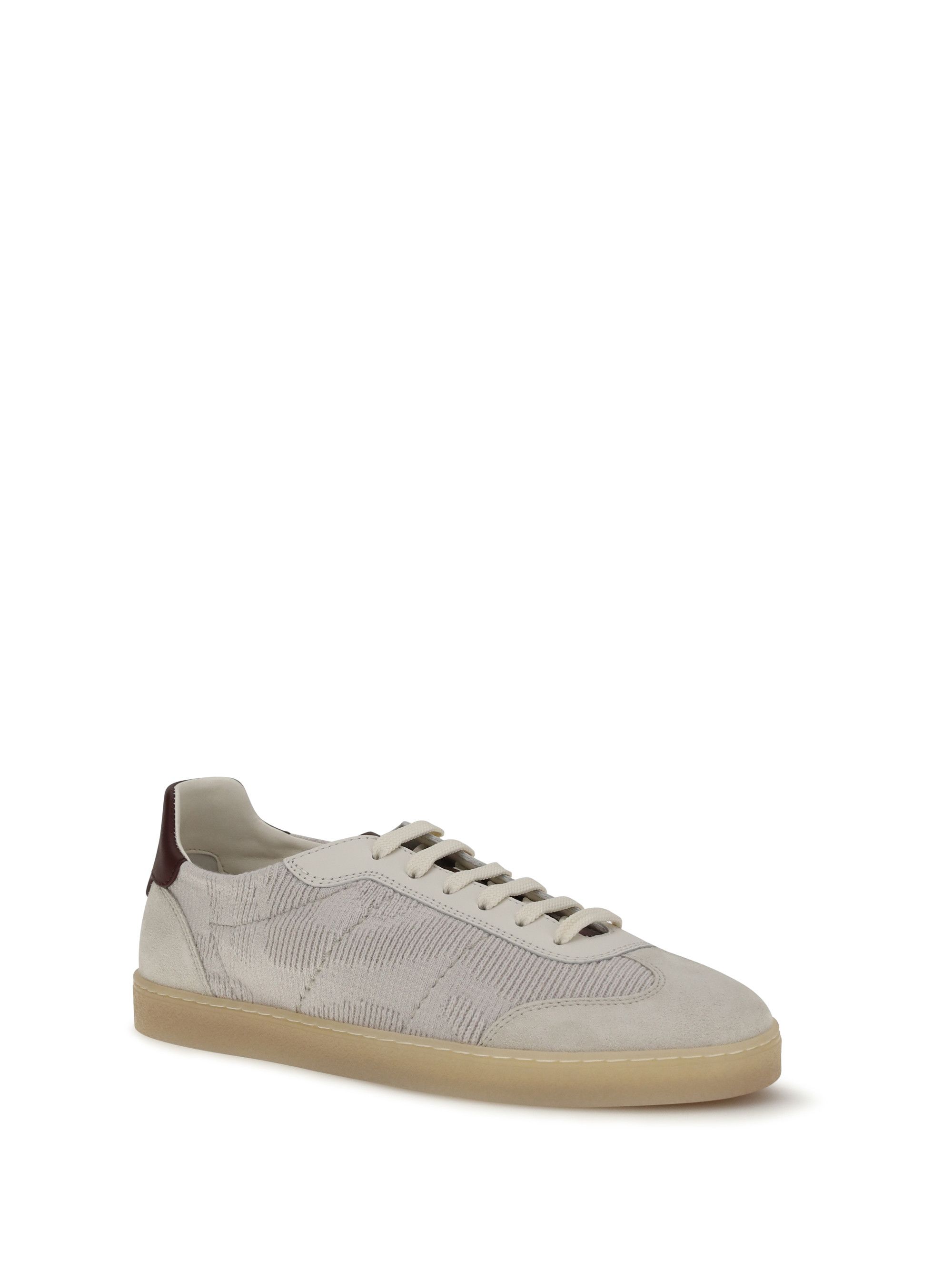 Brunello Cucinelli Cotton knit and leather Sneakers Size US 7 / EU 40 - 2 Thumbnail