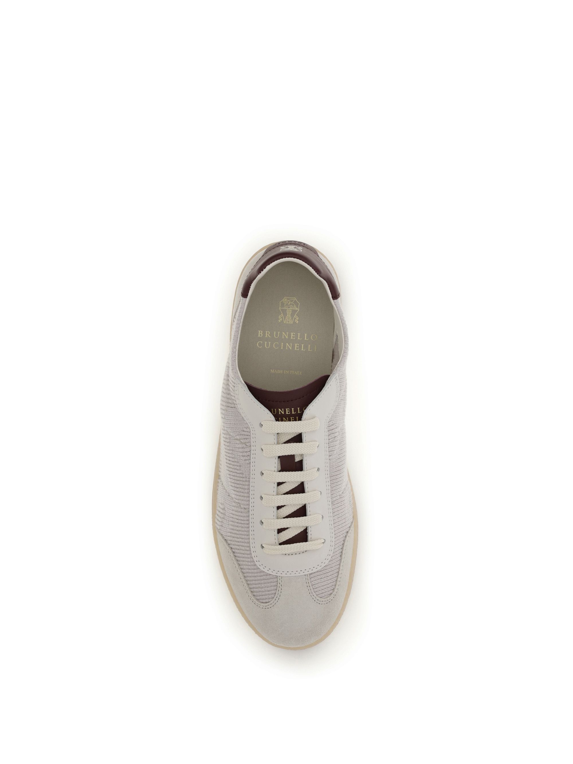 Brunello Cucinelli Cotton knit and leather Sneakers Size US 12 / EU 45 - 4 Thumbnail