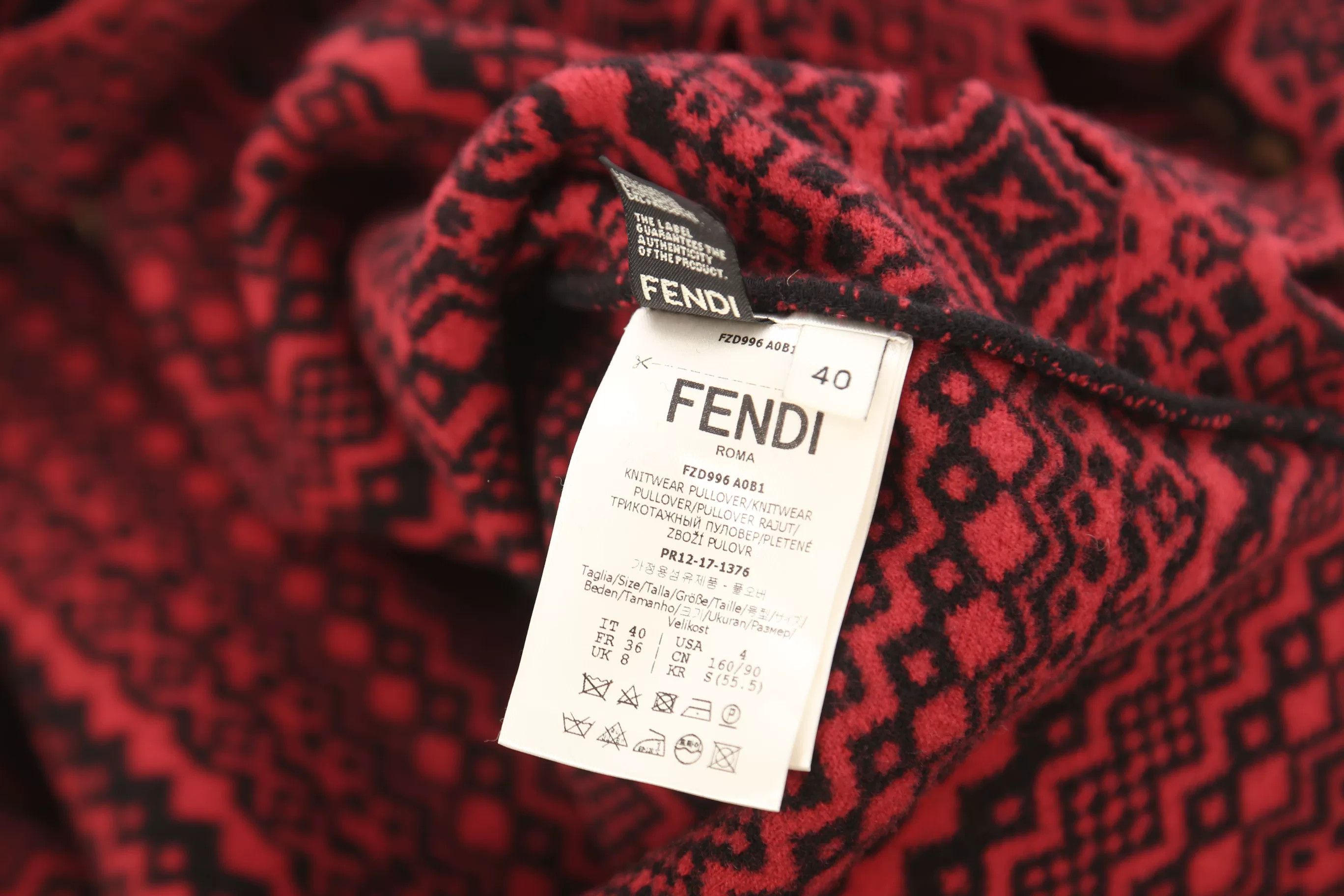 Fendi Fendi Knit Sweater S Men Size US S / EU 44-46 / 1 - 7 Thumbnail