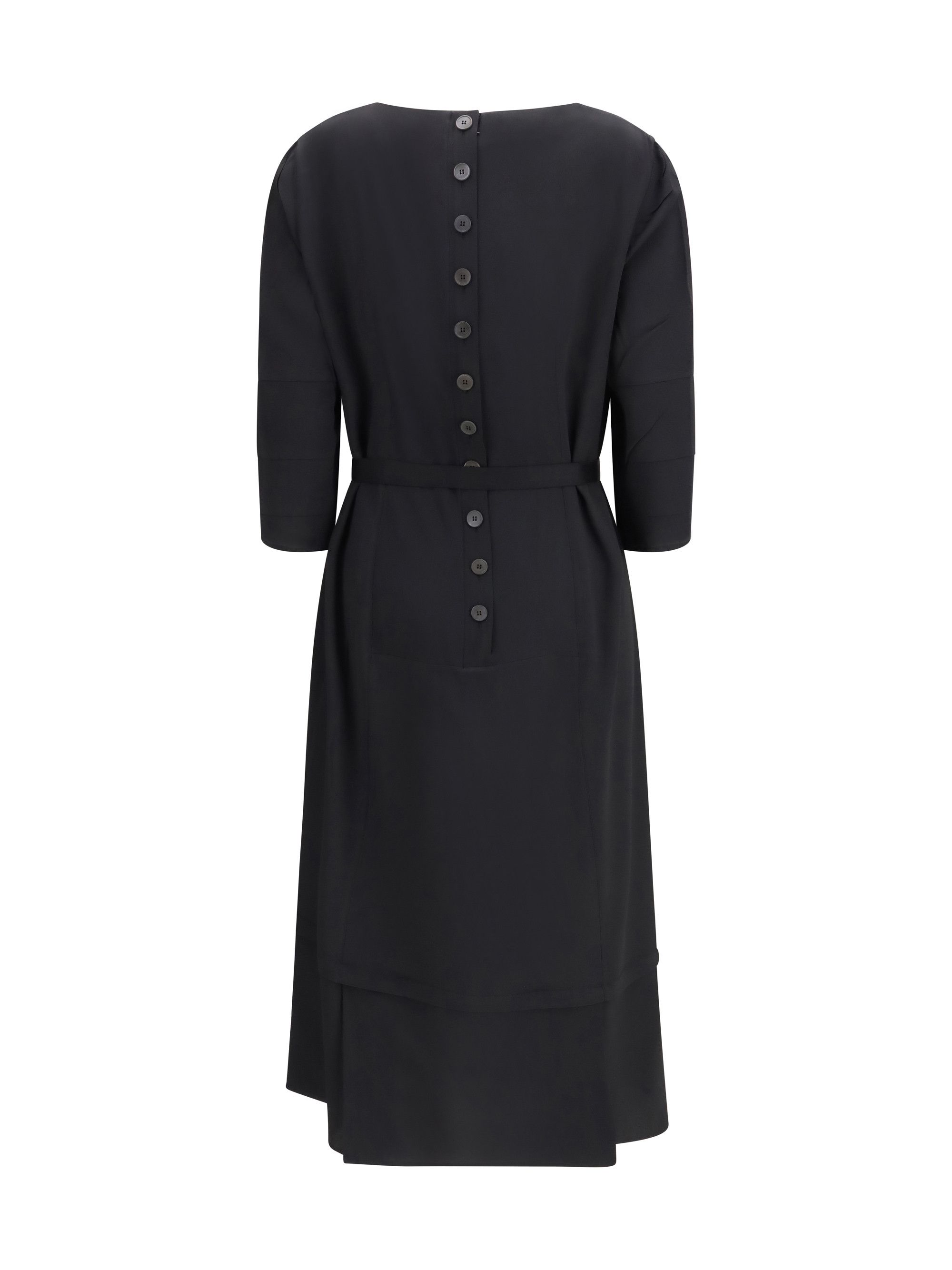 Prada Wool and silk midi Dress Size M / US 6-8 / IT 42-44 - 2 Thumbnail