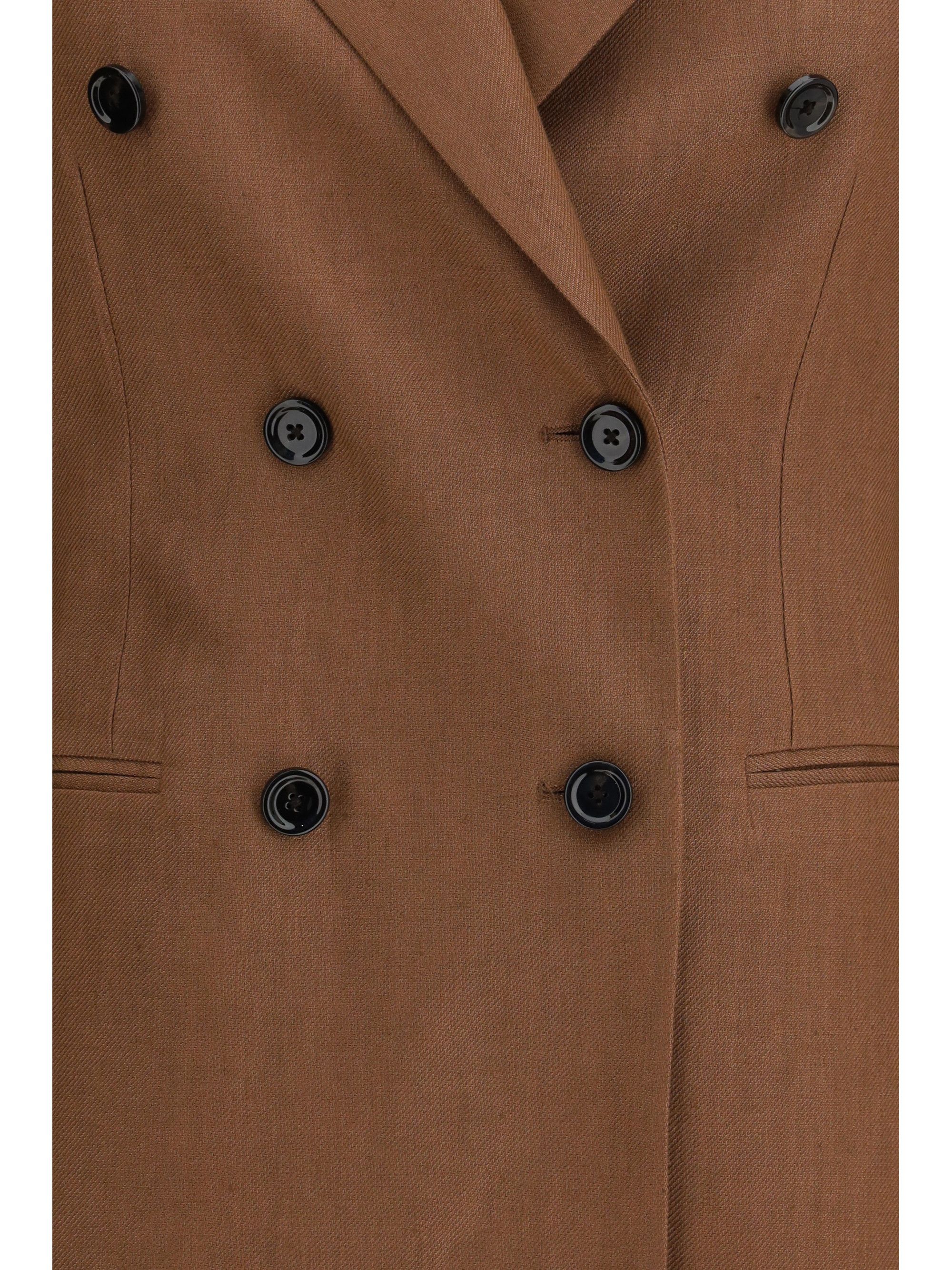 Lardini Double-breasted linen Blazer Size M / US 6-8 / IT 42-44 - 3 Thumbnail