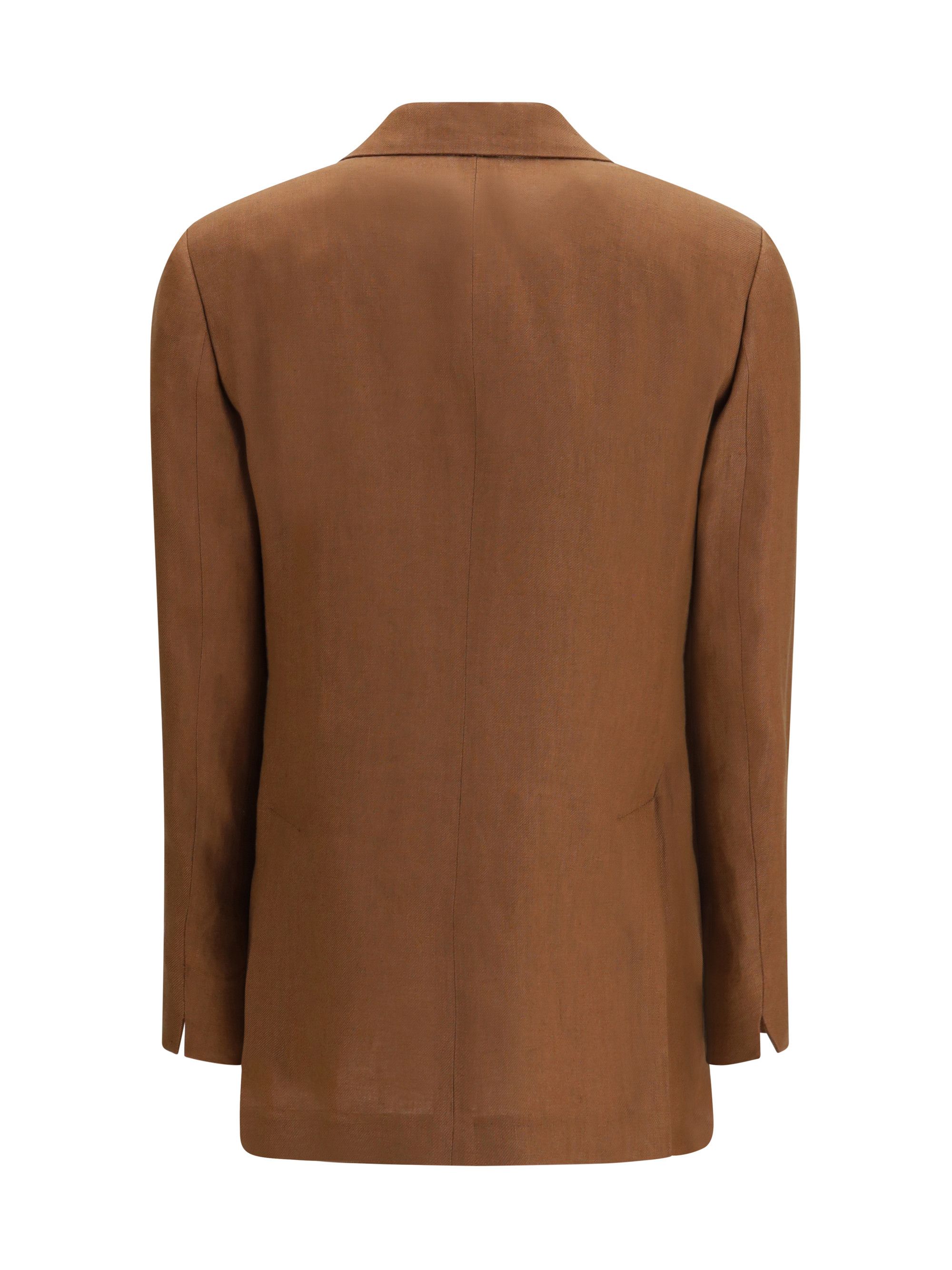 Lardini Double-breasted linen Blazer Size M / US 6-8 / IT 42-44 - 2 Thumbnail