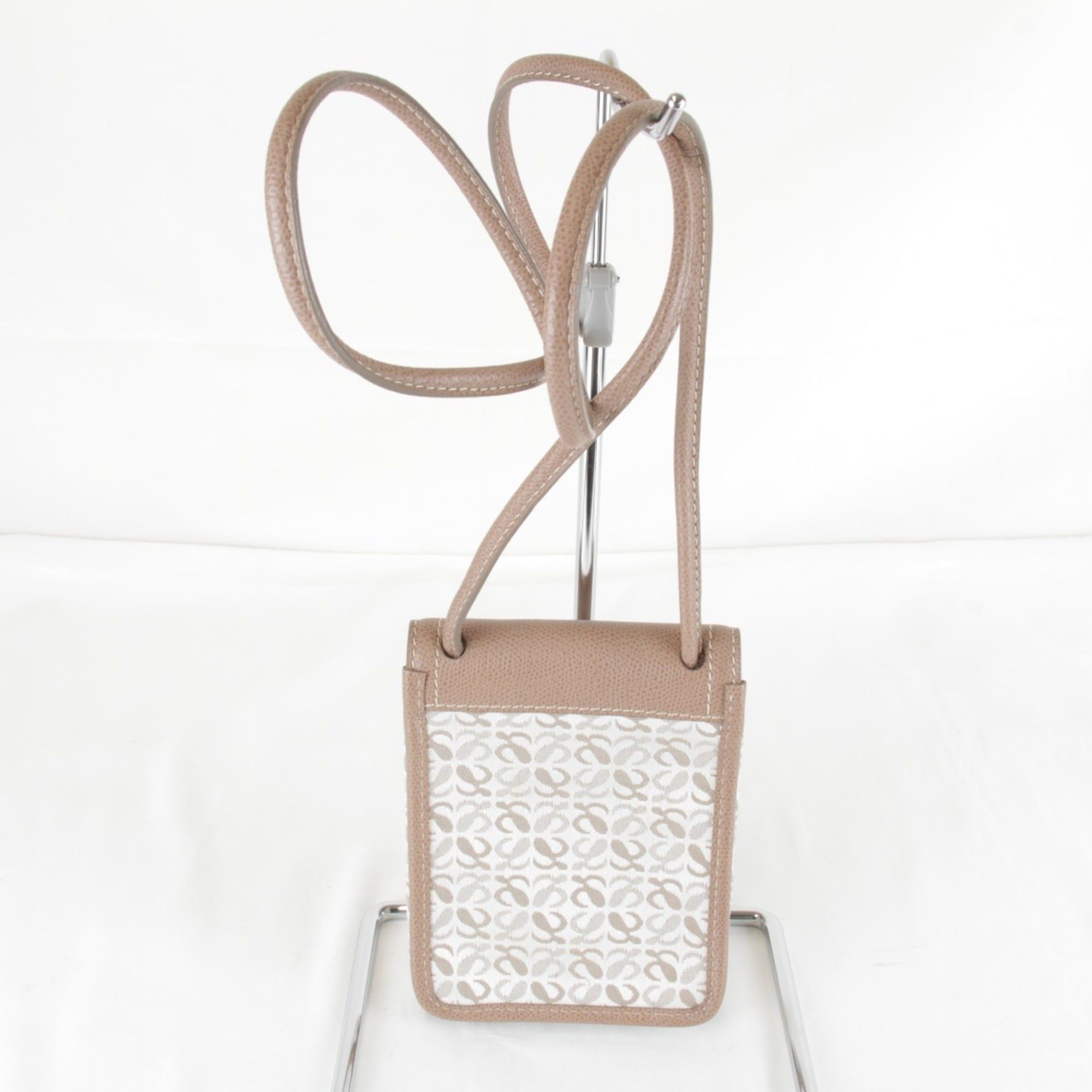 Loewe LOEWE Repeat Anagram Mini Shoulder Bag with Dust Bag, Canvas, Beige, 140g, Women's Pouch Size ONE SIZE - 2 Thumbnail