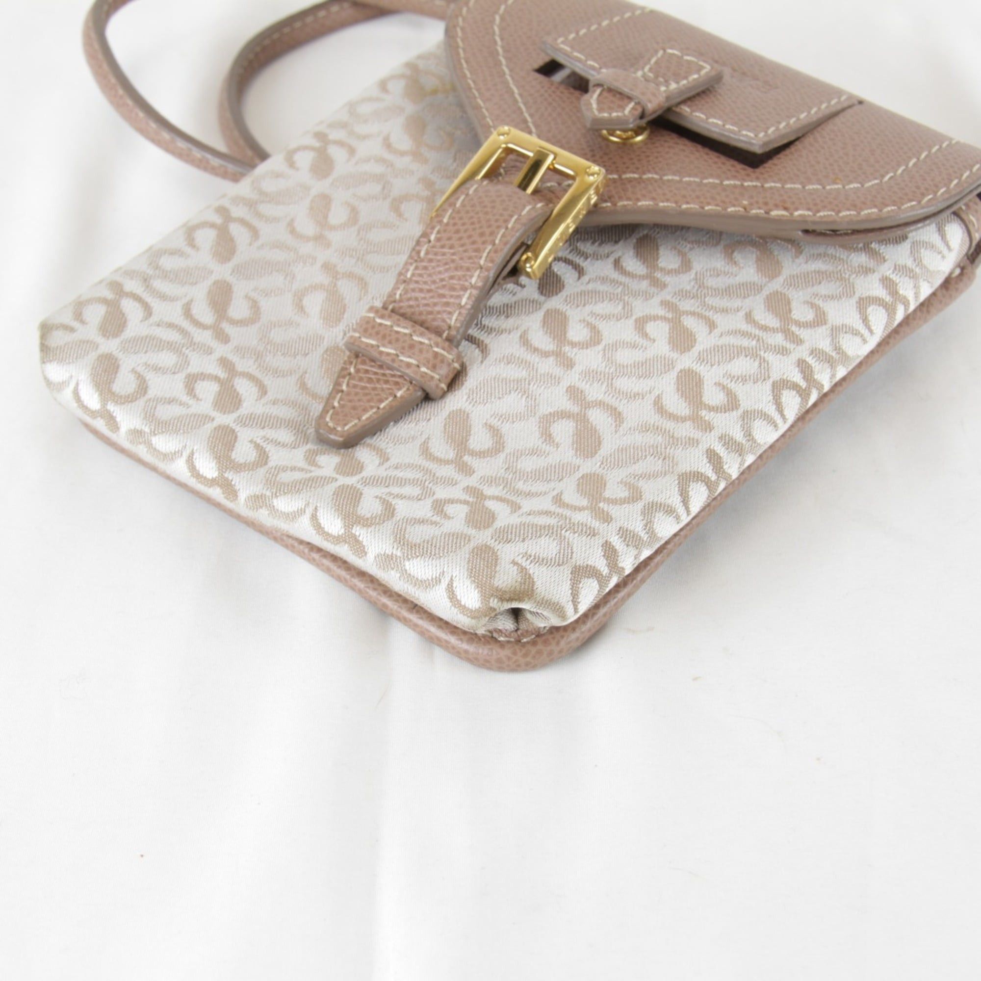 Loewe LOEWE Repeat Anagram Mini Shoulder Bag with Dust Bag, Canvas, Beige, 140g, Women's Pouch Size ONE SIZE - 5 Thumbnail