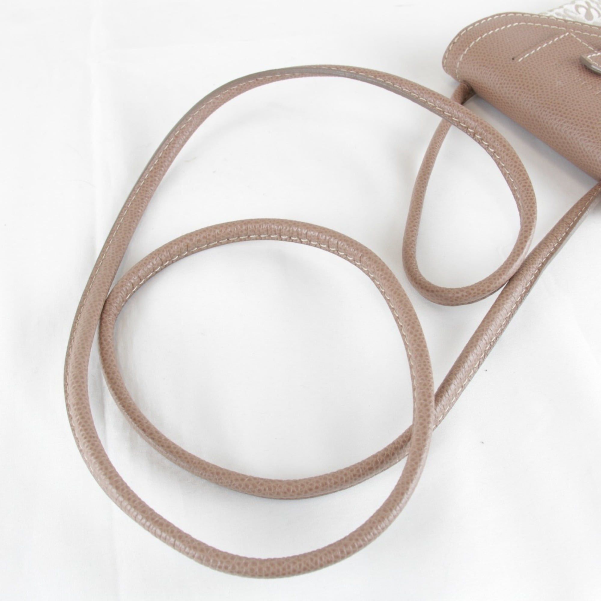 Loewe LOEWE Repeat Anagram Mini Shoulder Bag with Dust Bag, Canvas, Beige, 140g, Women's Pouch Size ONE SIZE - 8 Thumbnail