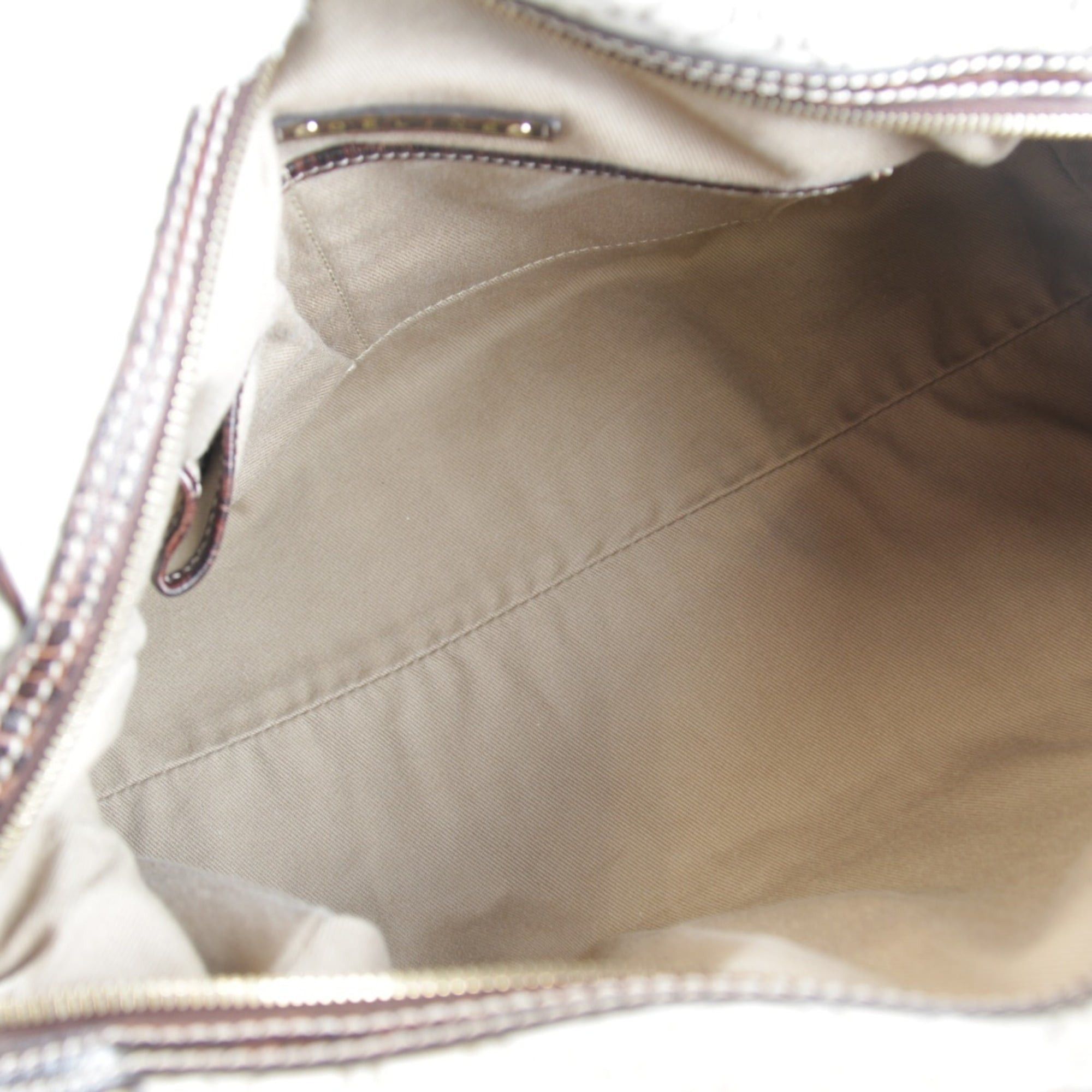 Celine CELINE Macadam pattern beige canvas handbag, 980g, women's Boston bag. Size ONE SIZE - 11 Thumbnail