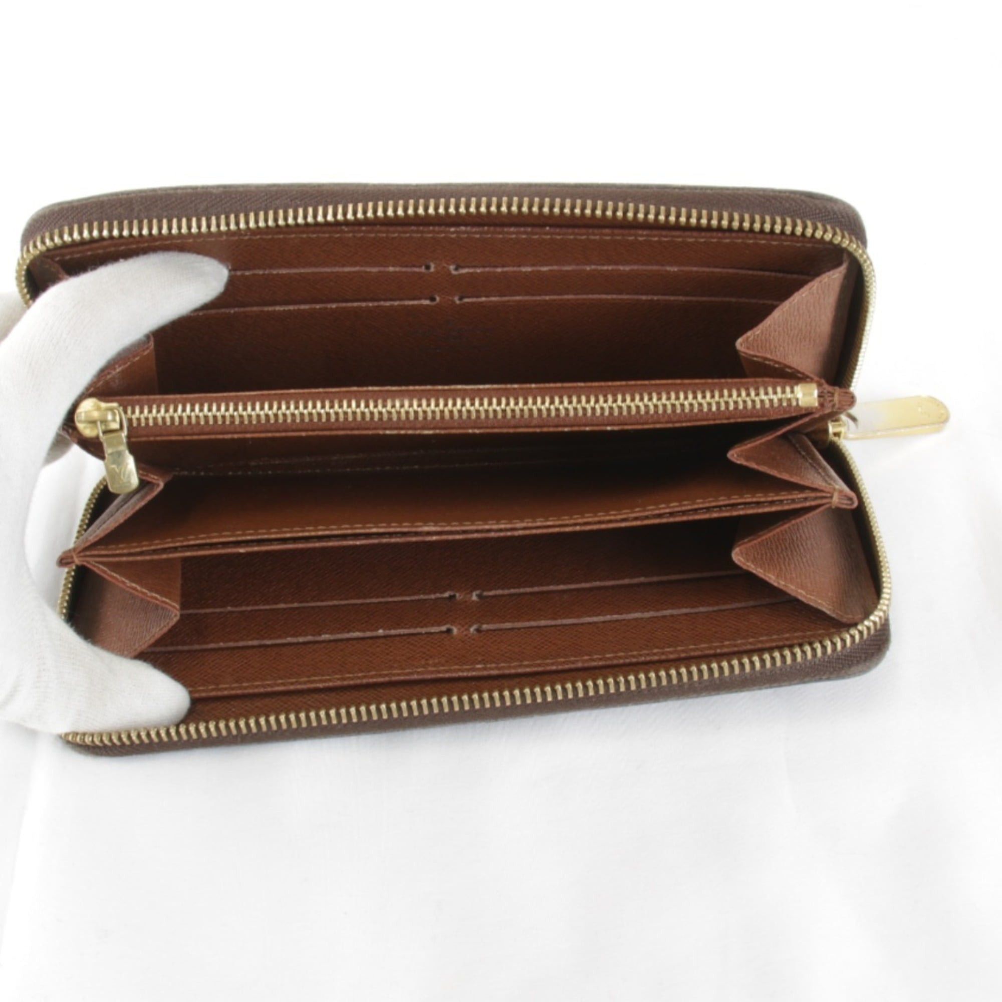 Louis Vuitton LOUIS VUITTON Zippy Wallet M42616, Monogram Canvas, Brown, Women's Size ONE SIZE - 8 Thumbnail