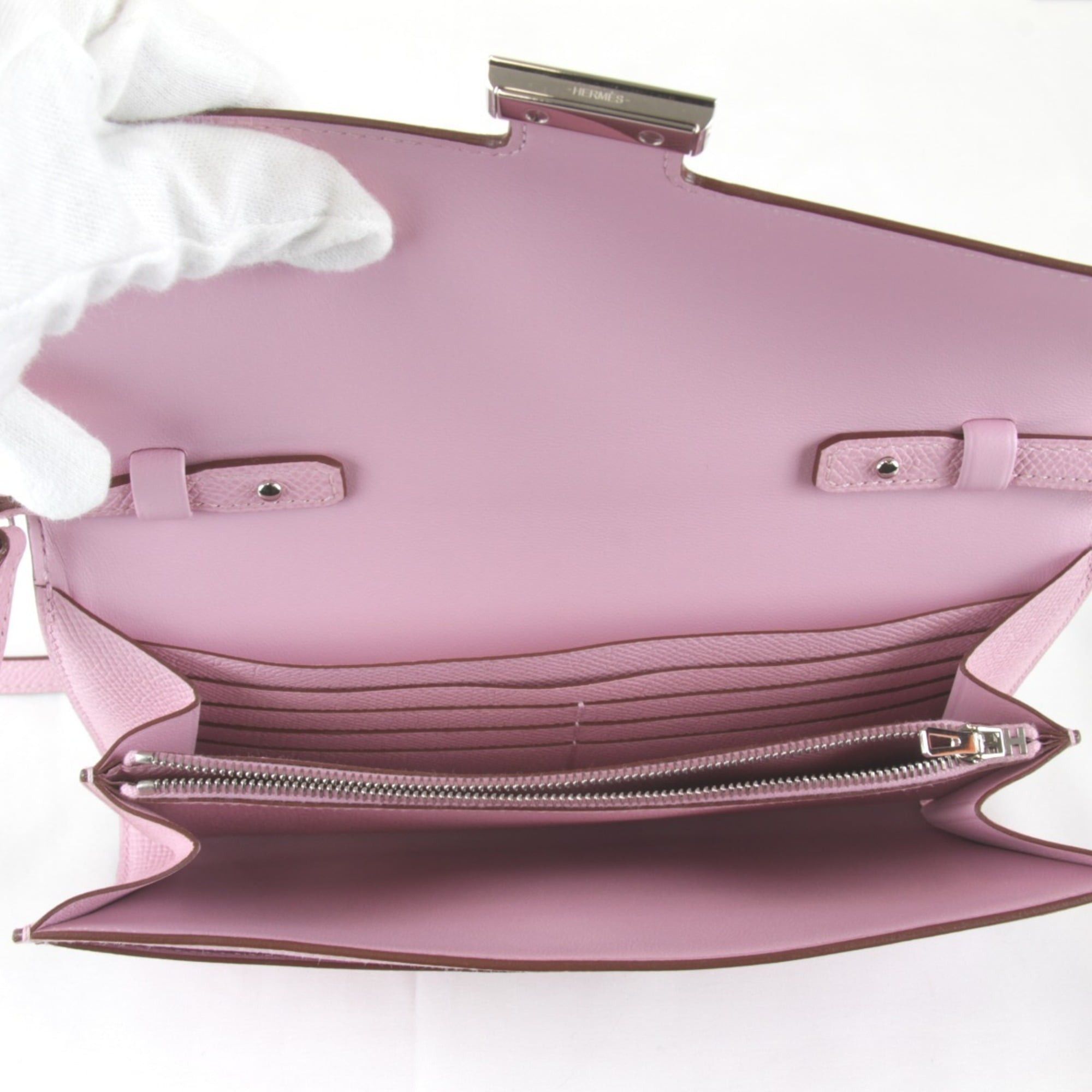 Hermes HERMES Constance Two Go Z-stamped shoulder bag, leather, pink, women's, mini size, pochette. Size ONE SIZE - 7 Thumbnail