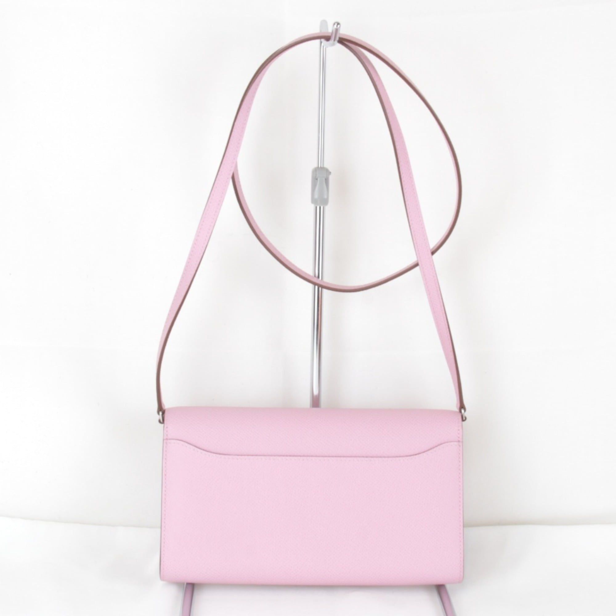 Hermes HERMES Constance Two Go Z-stamped shoulder bag, leather, pink, women's, mini size, pochette. Size ONE SIZE - 2 Thumbnail