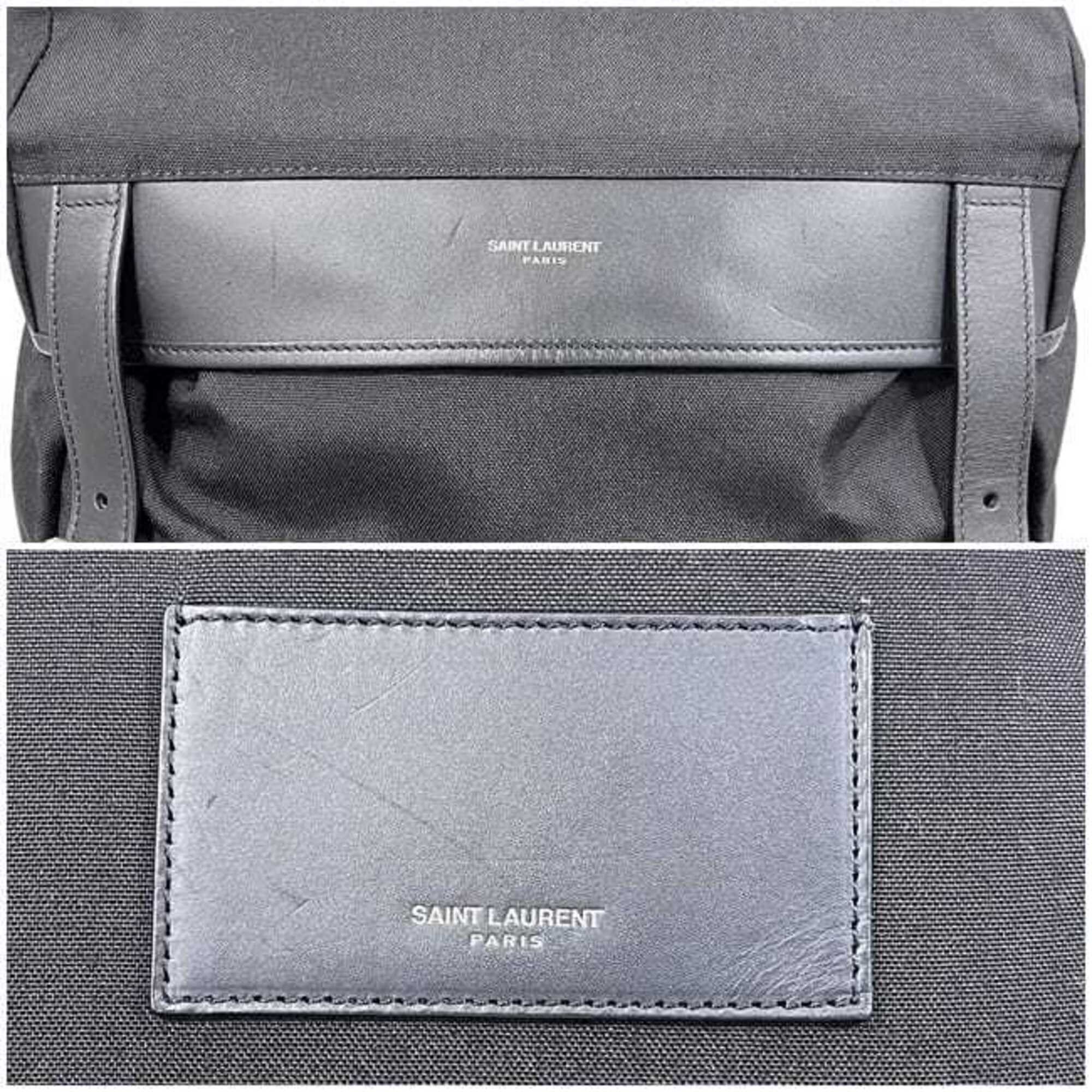 Saint Laurent Paris Saint Laurent Backpack Rocksack Black PLB468008 Canvas Leather 1117 SAINT LAURENT PARIS Size ONE SIZE - 6 Thumbnail